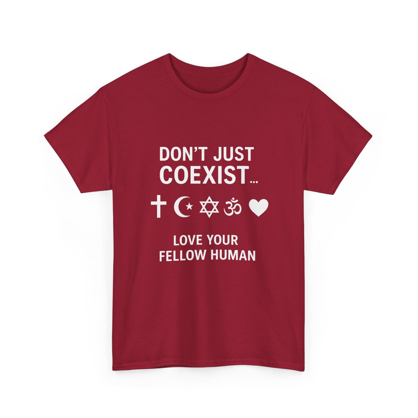 Love Your Fellow Human 100% Cotton Unisex Tee - Pro Love Message T-Shirt