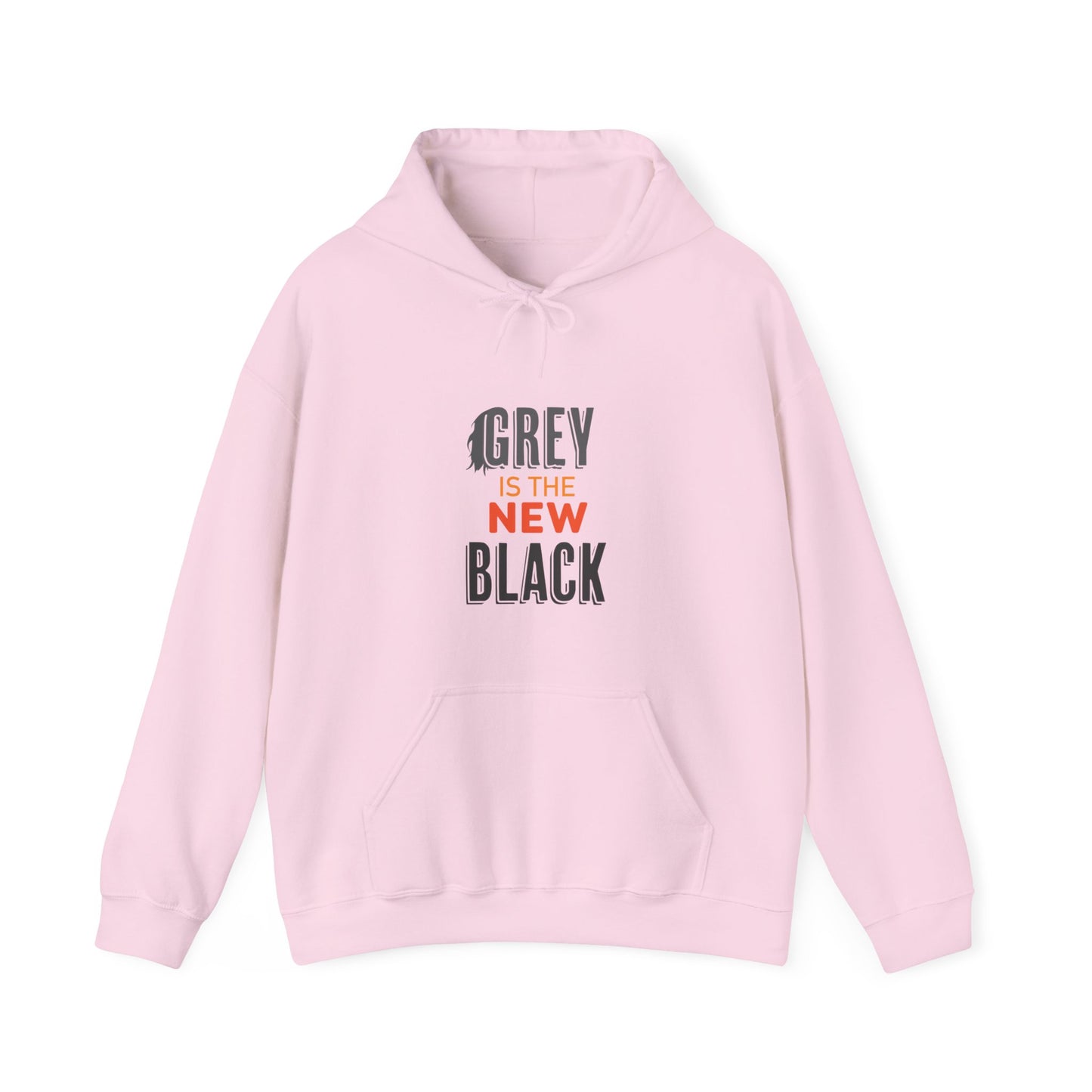 "Grey is The New Black" Heavy Blend™ Hoodie Sweatshirt (Unisex)