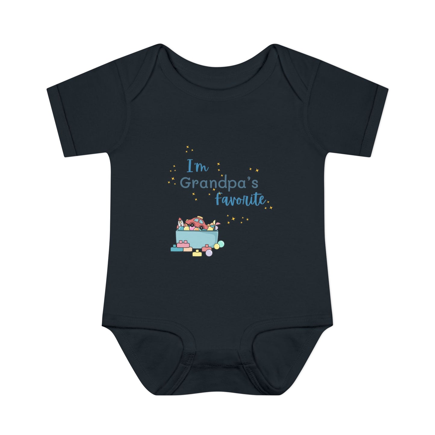 "I'm Grandpa's Favorite" 100% Cotton Rib Infant Onesie (Unisex)