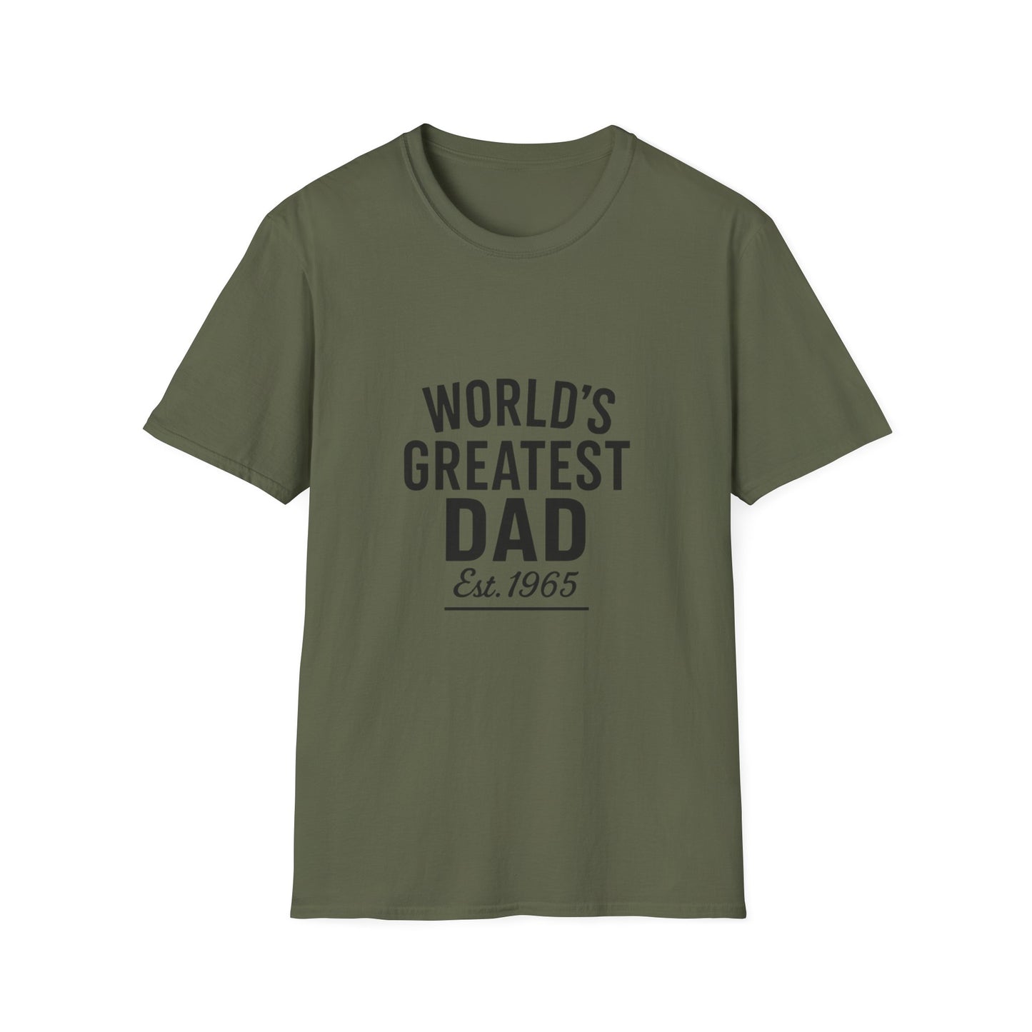 Vintage World's Greatest Dad Est 1965 Softstyle T-Shirt
