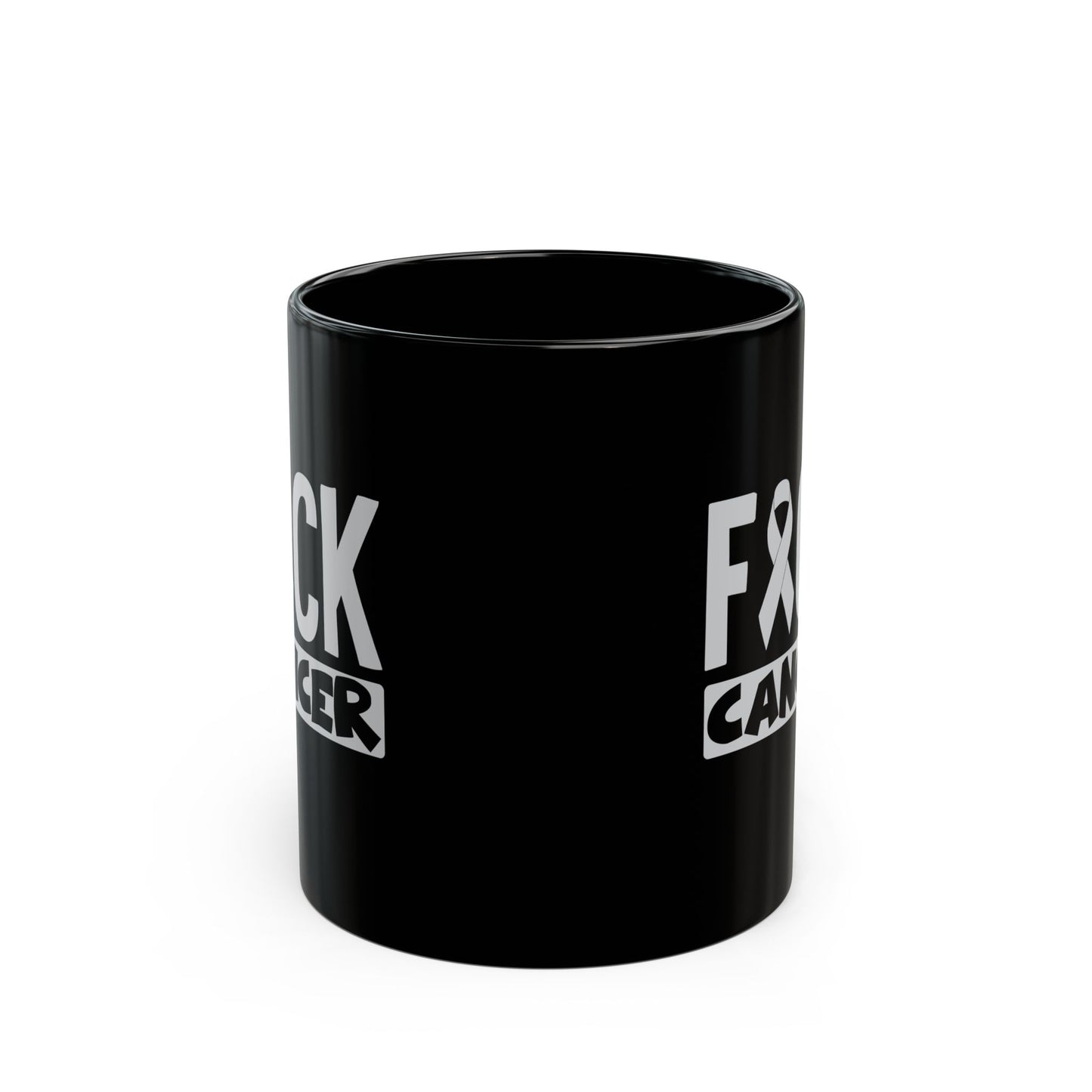 "Fuck Cancer" Black Coffee Mug, 11 0z and 15 Oz