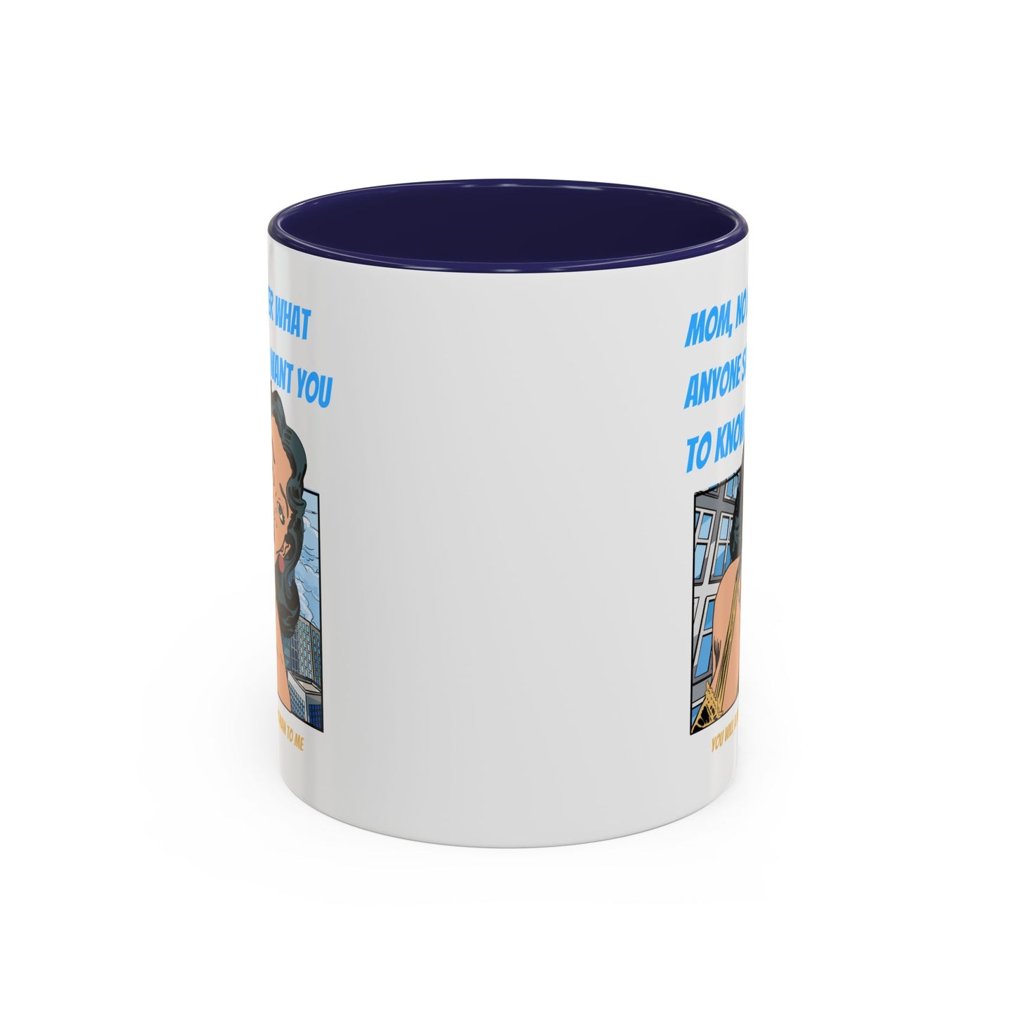 "Mom" Cartoon Accent Coffee Mug, 11 Oz and 15 Oz