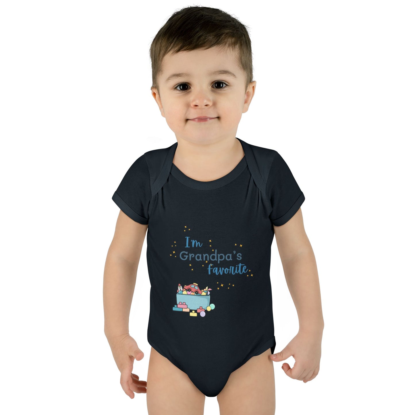 "I'm Grandpa's Favorite" 100% Cotton Rib Infant Onesie (Unisex)