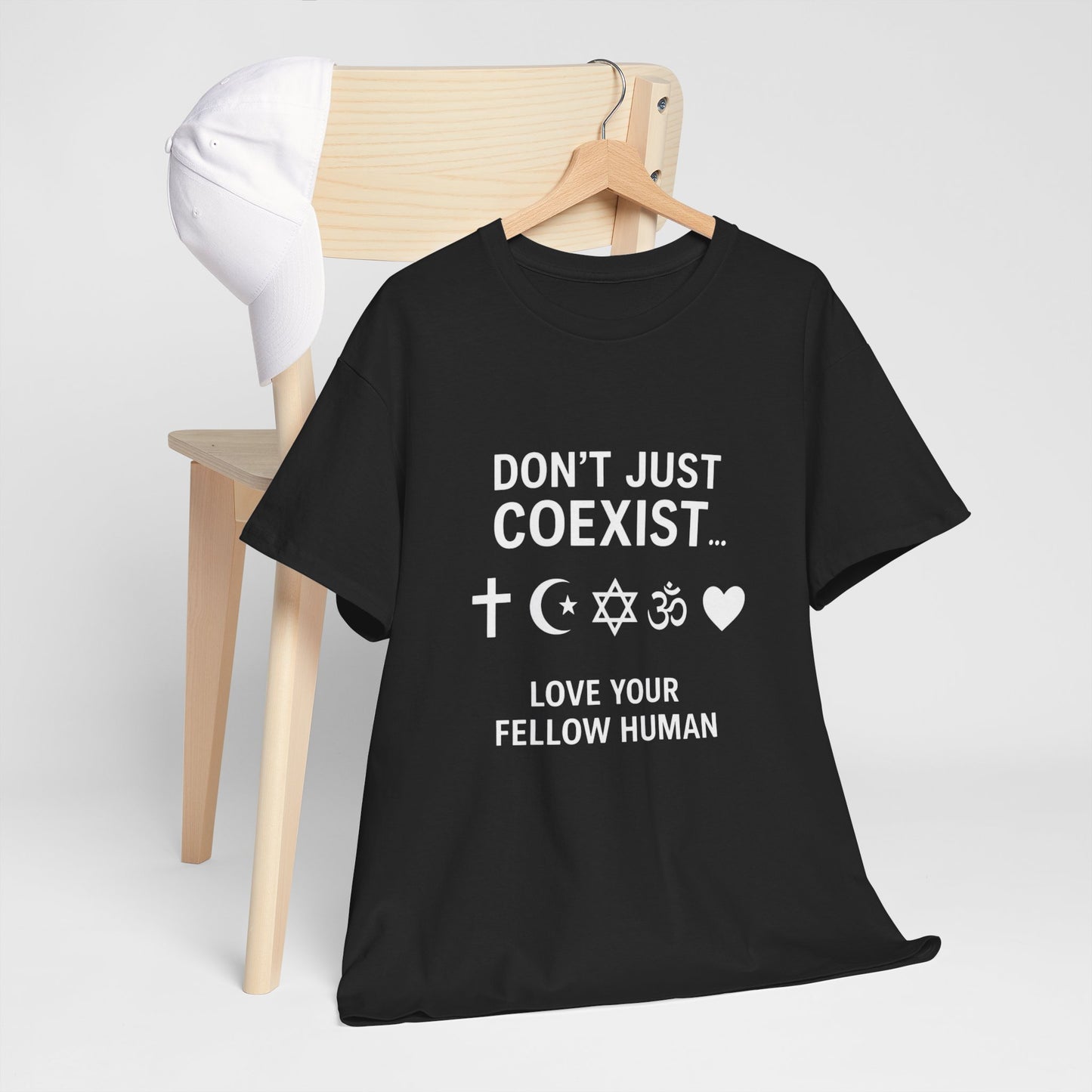 Love Your Fellow Human 100% Cotton Unisex Tee - Pro Love Message T-Shirt