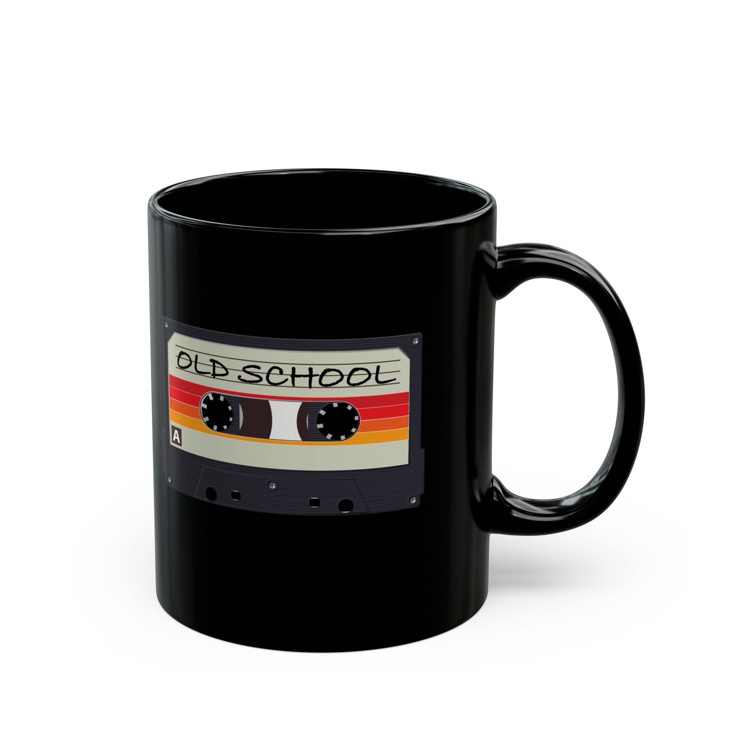 "Old School" Black Coffee Mug, 11 0z and 15 Oz