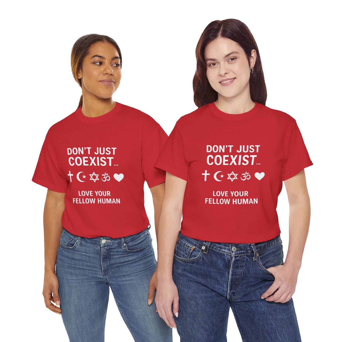 Love Your Fellow Human 100% Cotton Unisex Tee - Pro Love Message T-Shirt