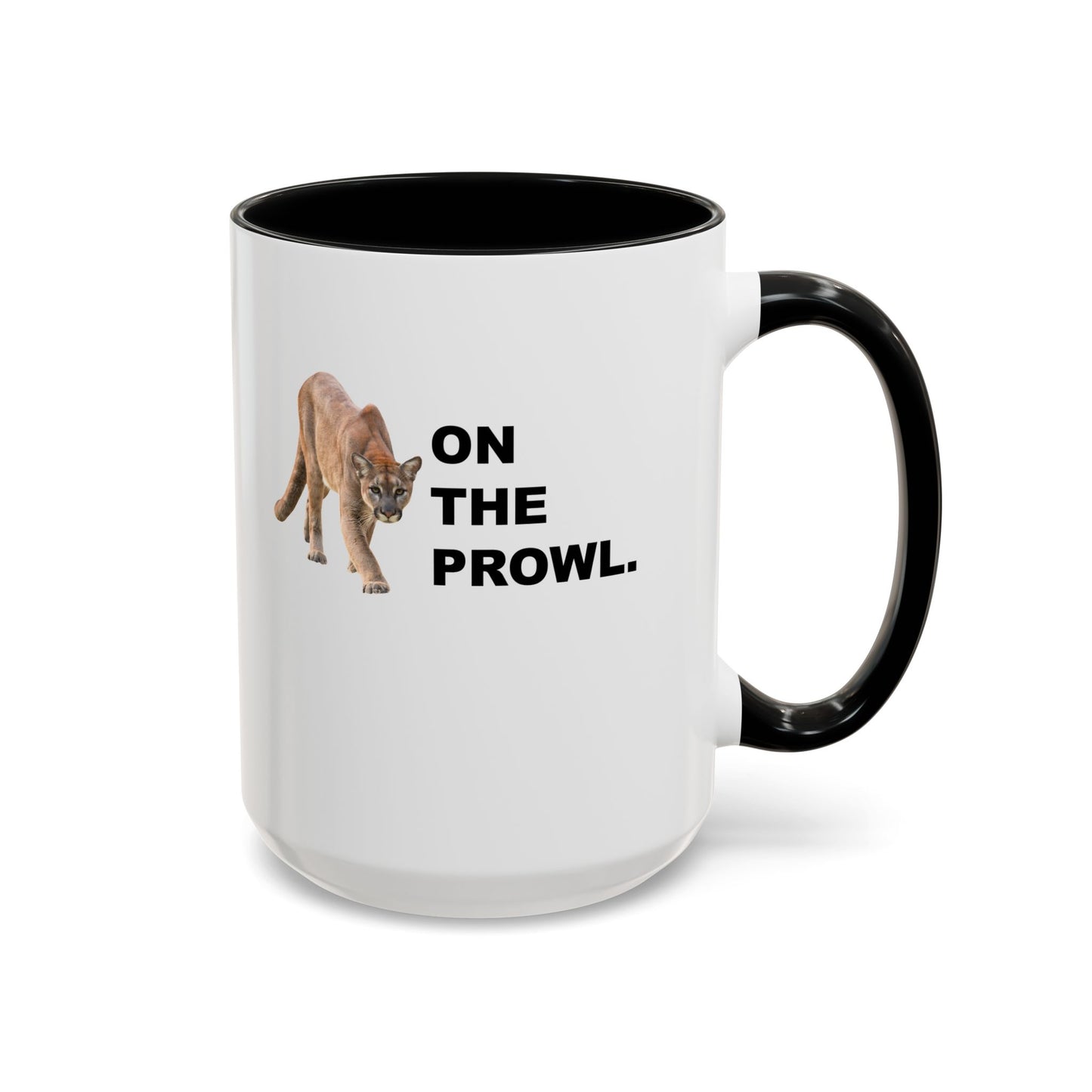 "On The Prowl" Accent Coffee Mug, 11 Oz and 15 Oz