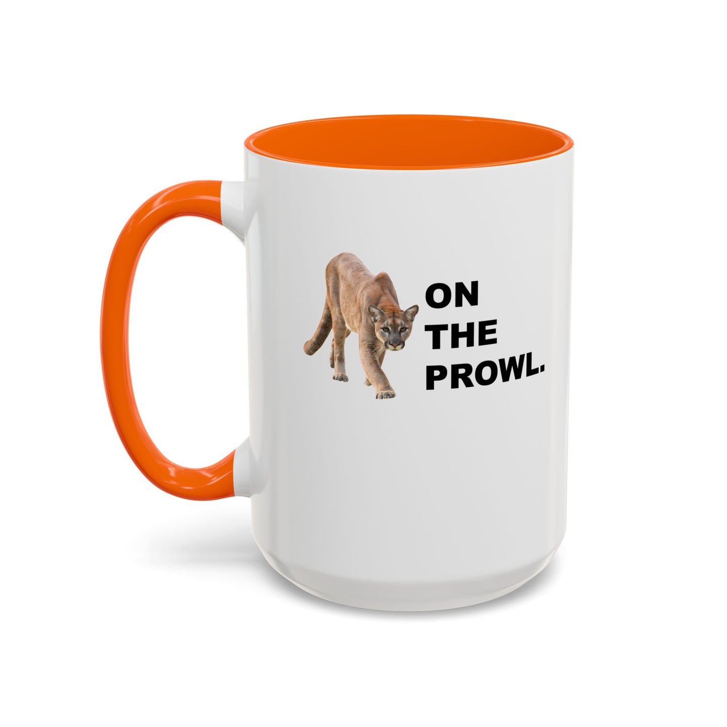 "On The Prowl" Accent Coffee Mug, 11 Oz and 15 Oz