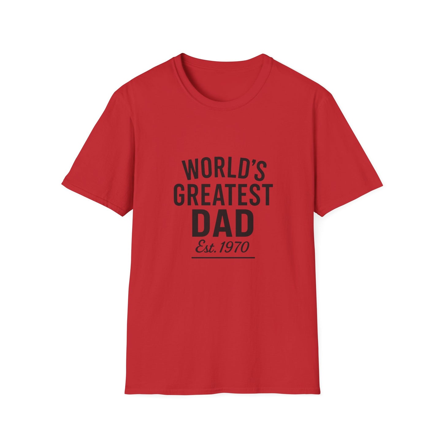 Vintage World's Greatest Dad Est 1970 Softstyle T-Shirt