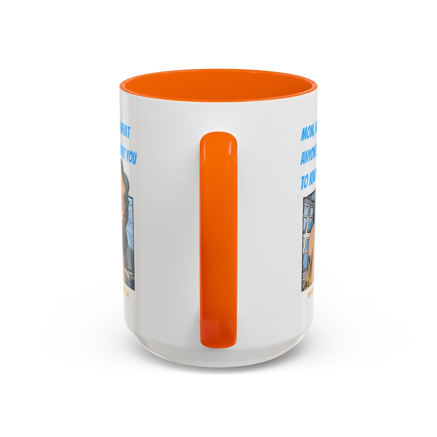 "Mom" Cartoon Accent Coffee Mug, 11 Oz and 15 Oz