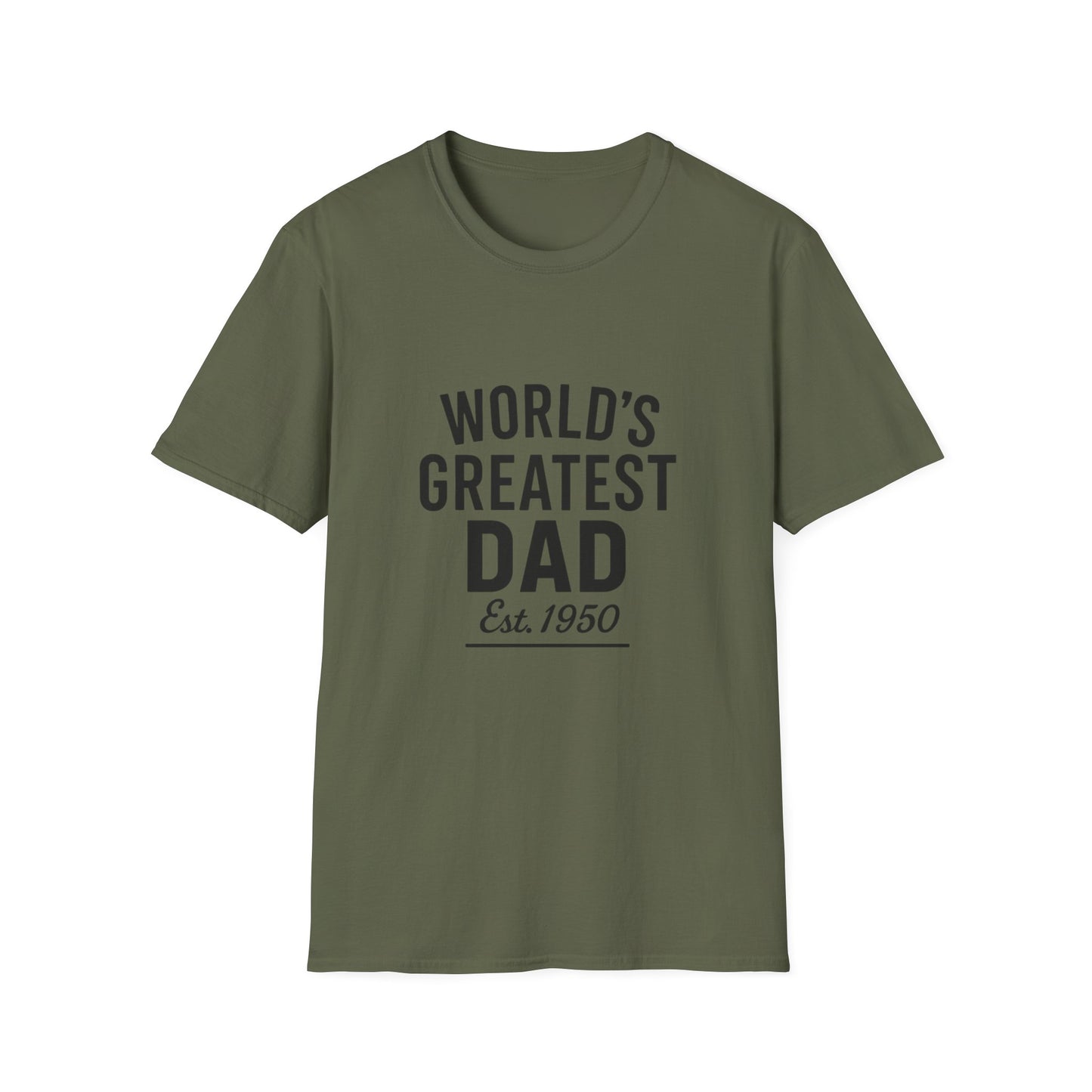 Vintage World's Greatest Dad Est 1950 Softstyle T-Shirt