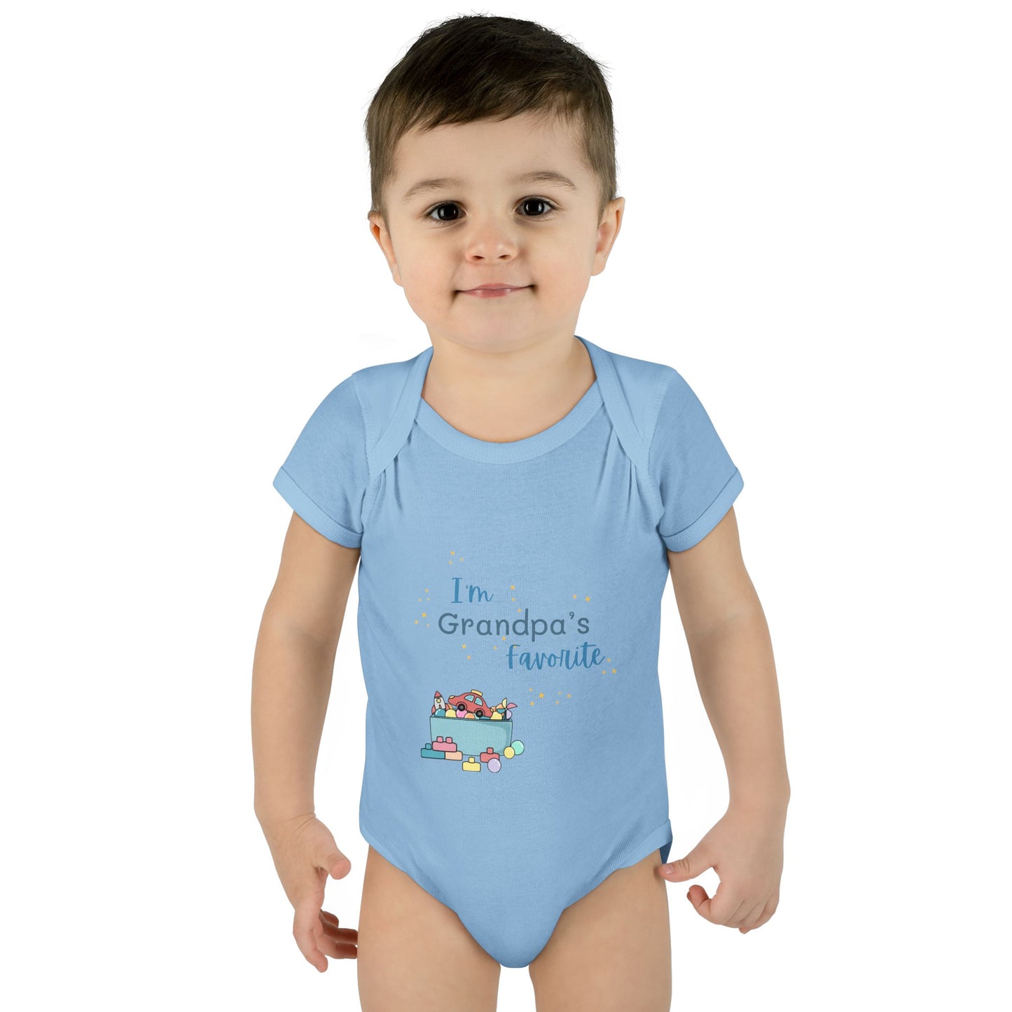 "I'm Grandpa's Favorite" 100% Cotton Rib Infant Onesie (Unisex)