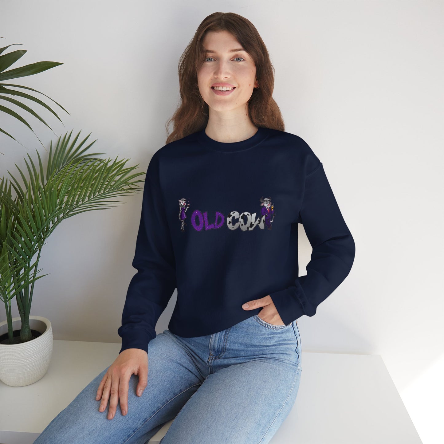 "Old Cow" Heavy Blend™ Crewneck Sweatshirt (Unisex)