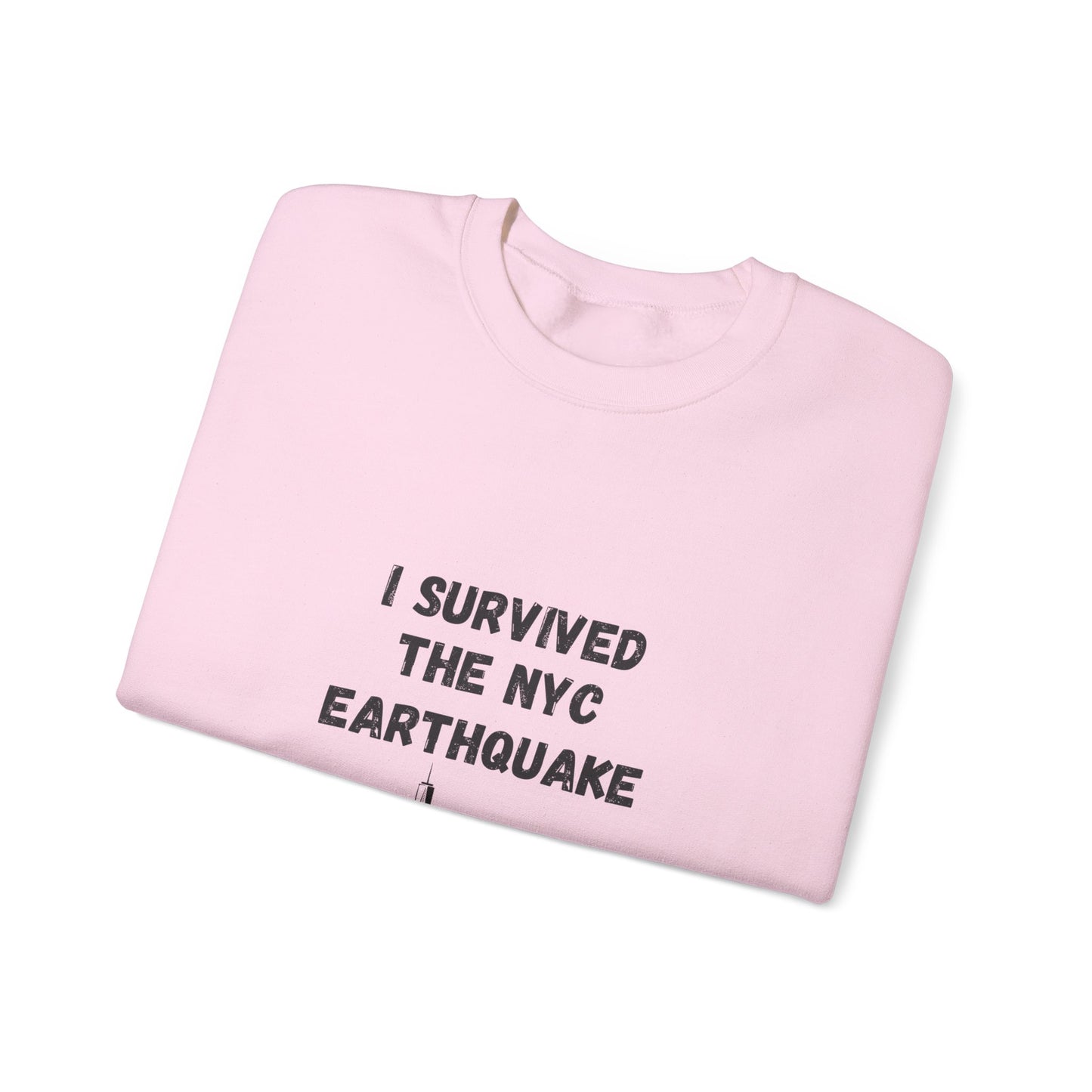 " I Survived The NYC Earthquake" Heavy Blend™ Crewneck Sweatshirt (Unisex)