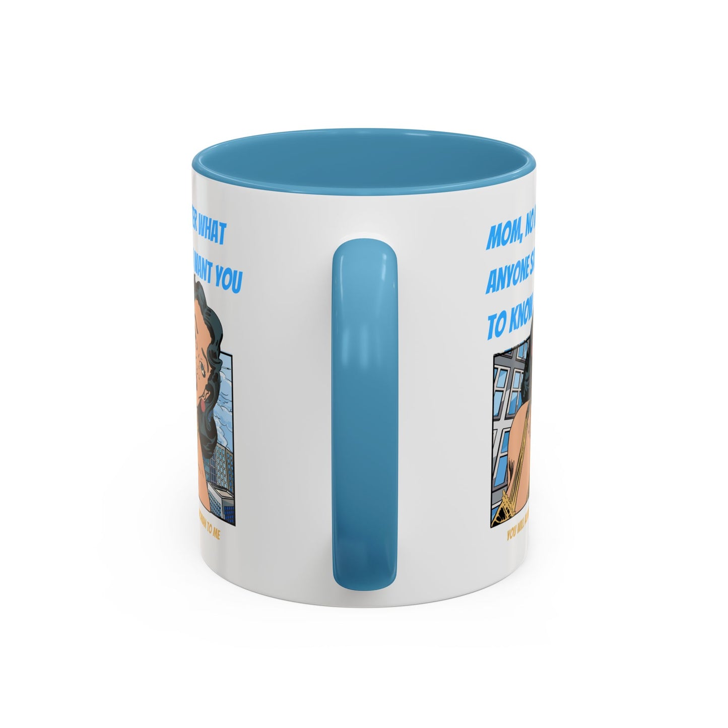 "Mom" Cartoon Accent Coffee Mug, 11 Oz and 15 Oz