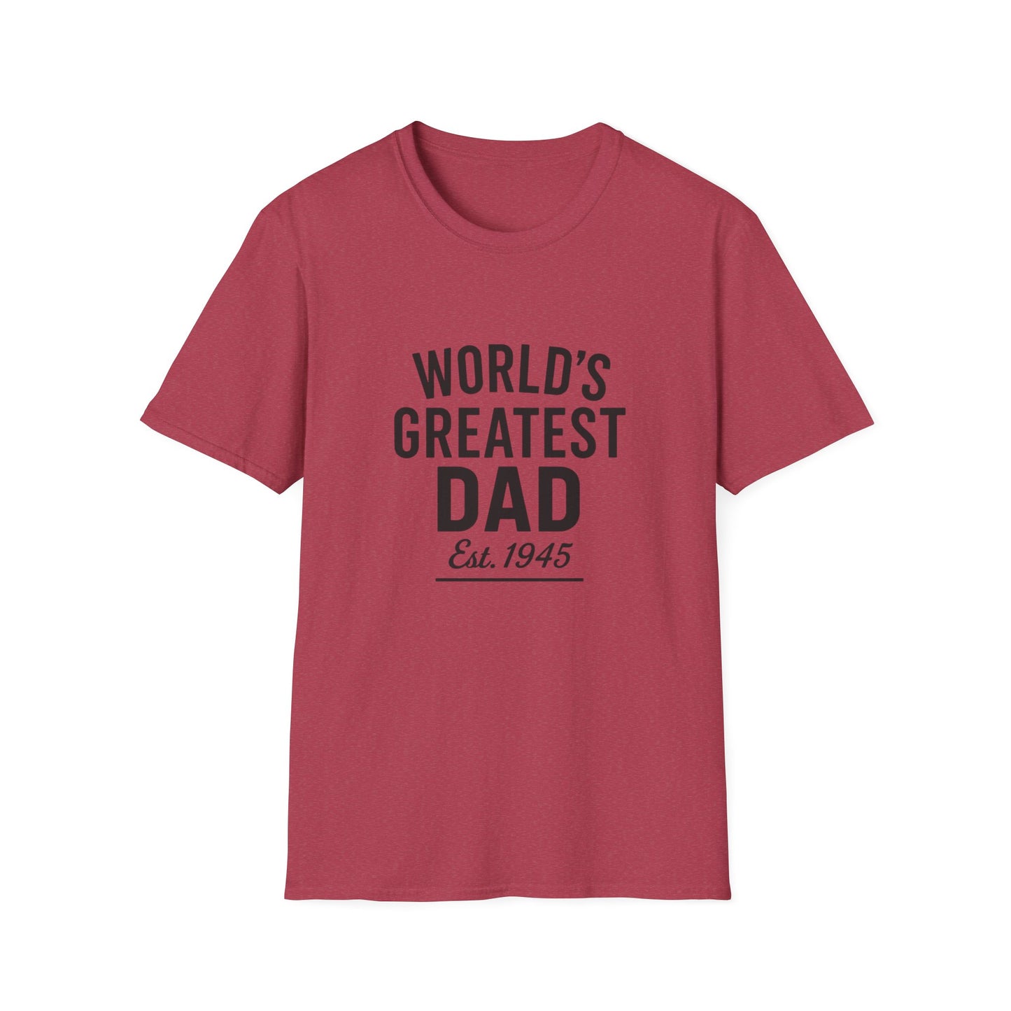 Vintage World's Greatest Dad Est 1945 Softstyle T-Shirt
