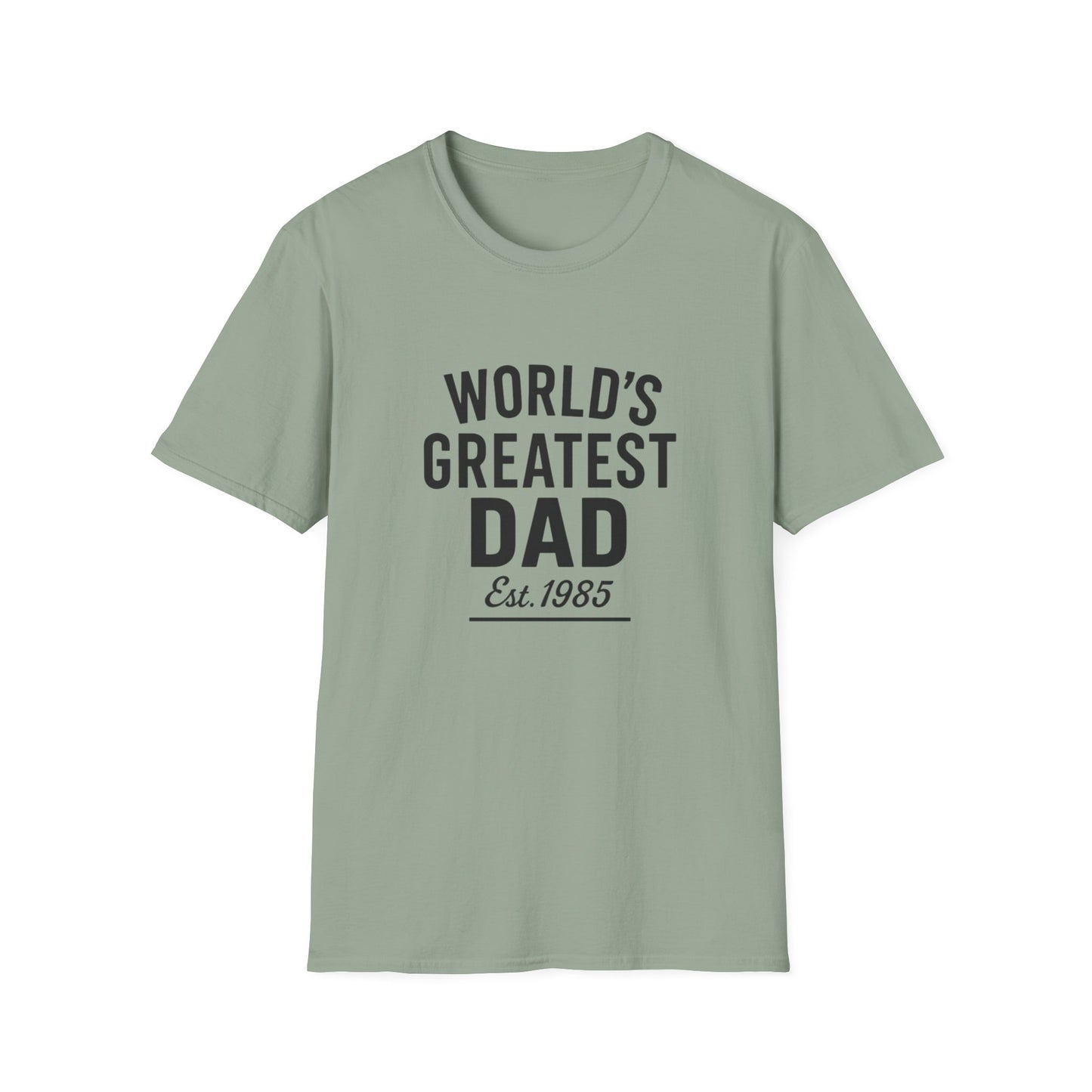 Vintage World's Greatest Dad Est 1985 Softstyle T-Shirt