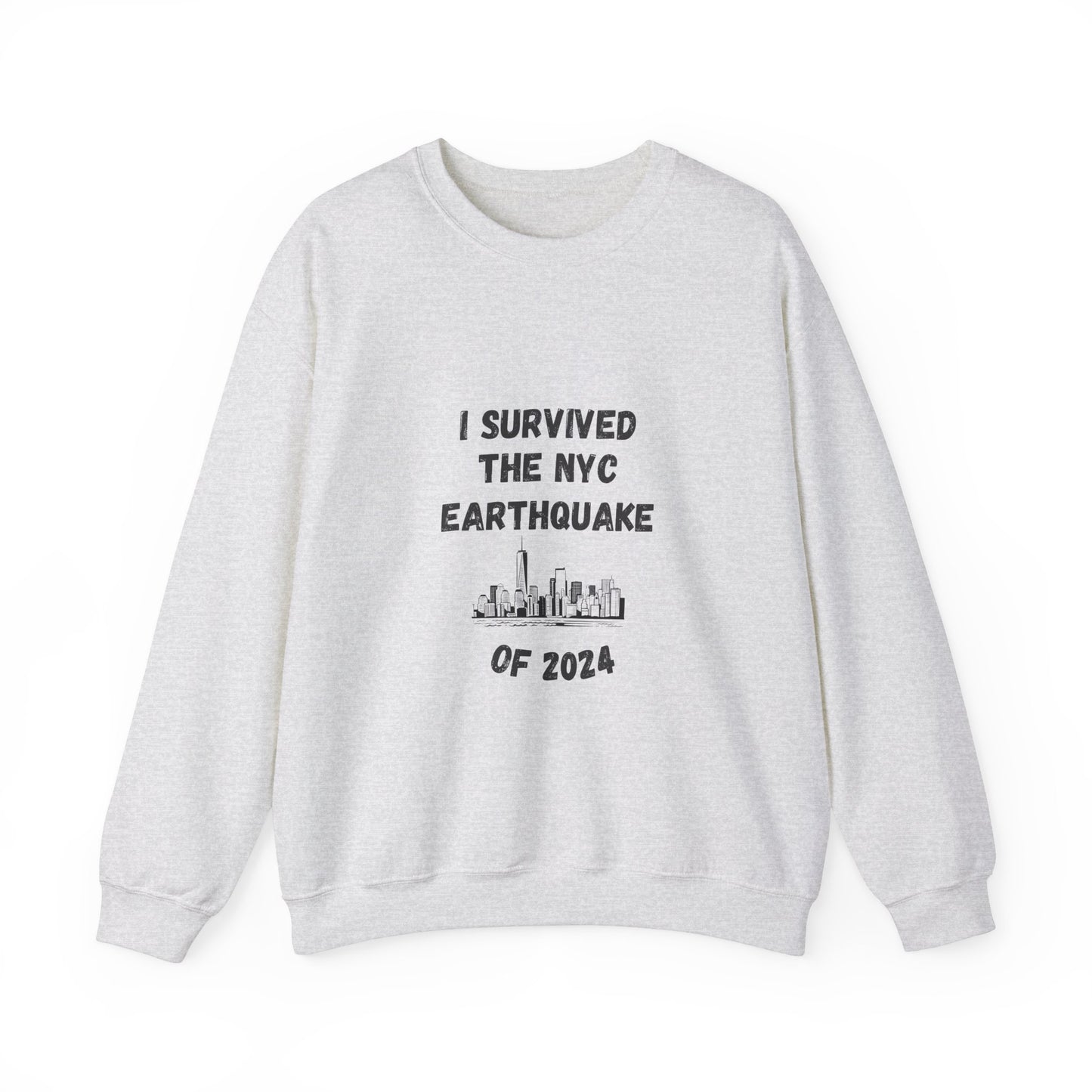 " I Survived The NYC Earthquake" Heavy Blend™ Crewneck Sweatshirt (Unisex)