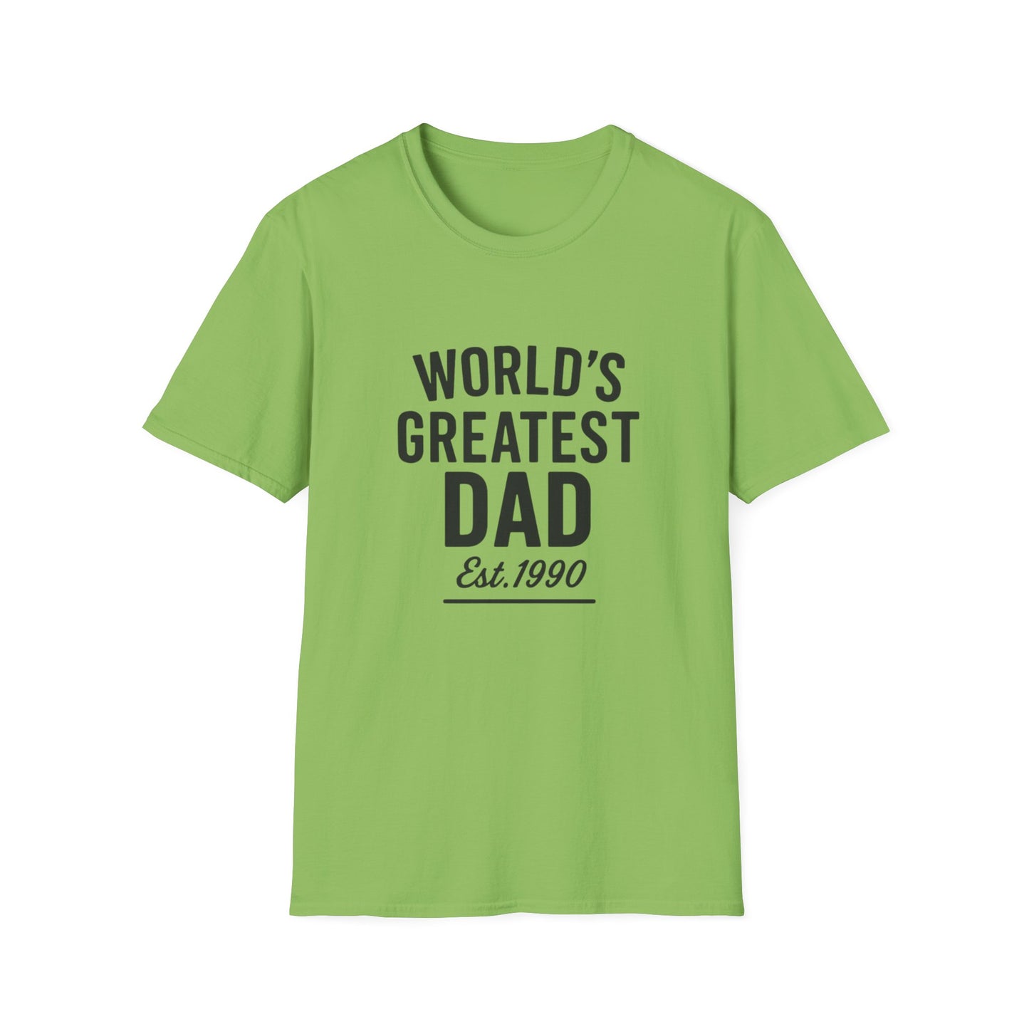 Vintage World's Greatest Dad Est 1990 Softstyle T-Shirt