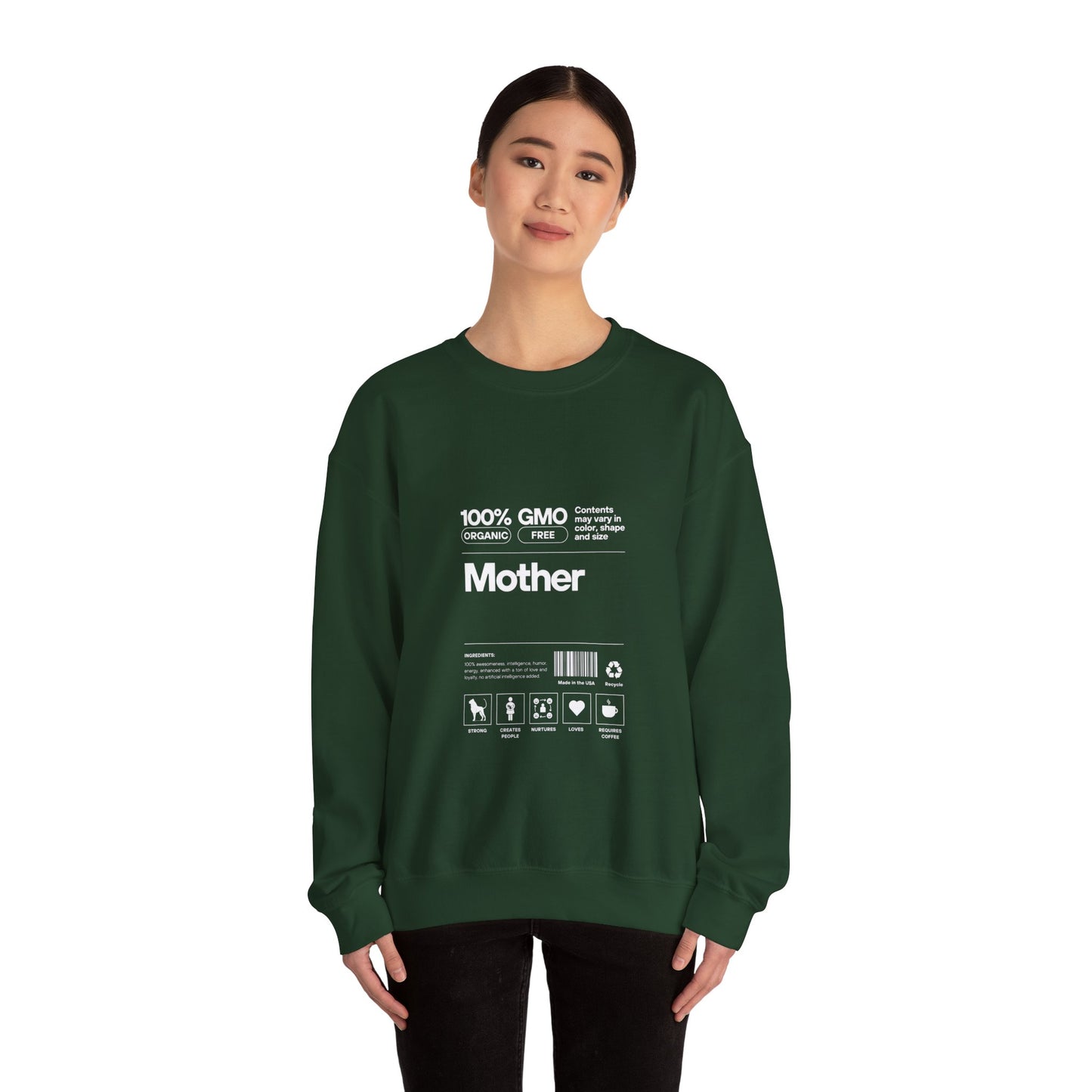 Mother" List Of Ingredients" Women's Heavy Blend™ Crewneck Sweatshirt