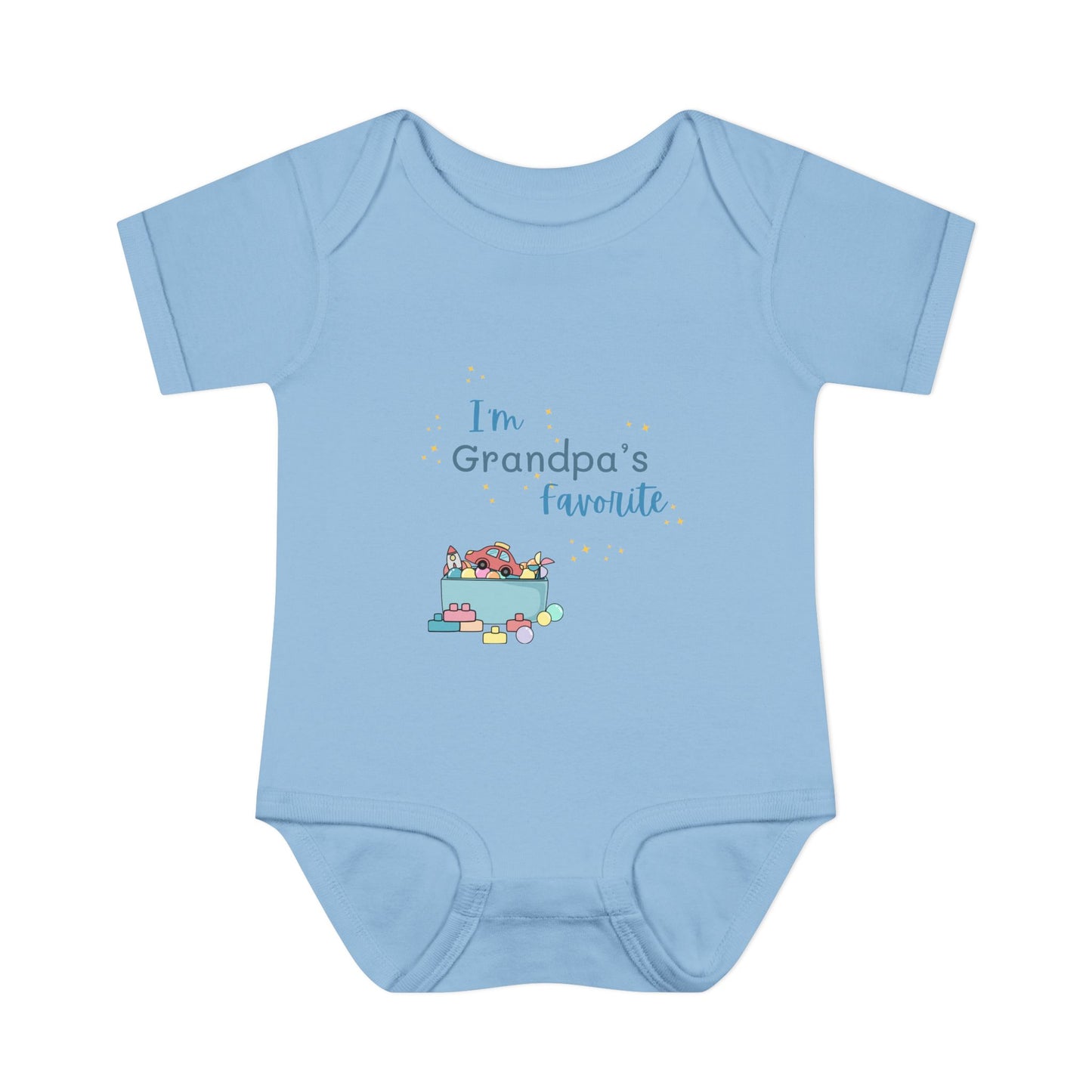"I'm Grandpa's Favorite" 100% Cotton Rib Infant Onesie (Unisex)