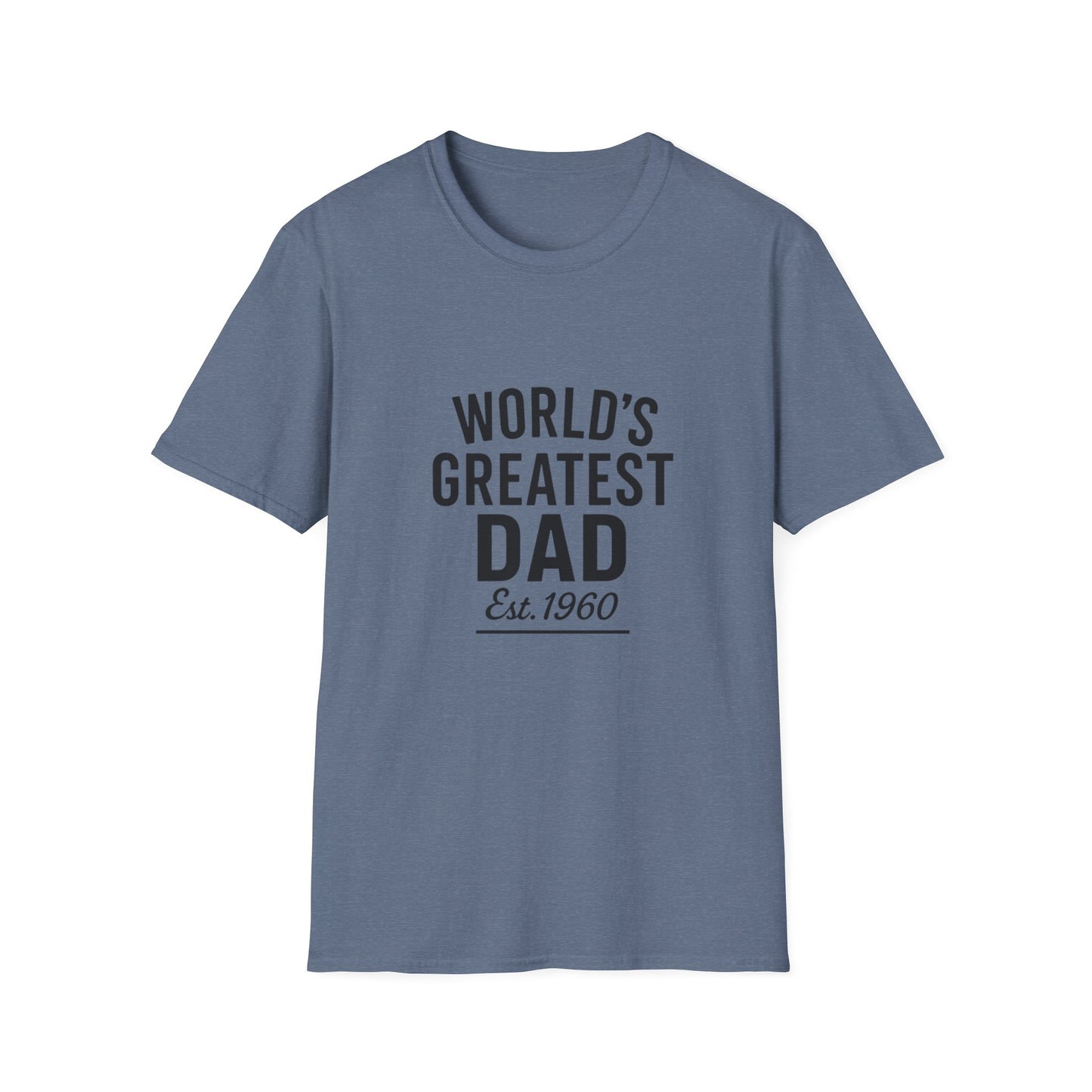 Vintage World's Greatest Dad Est 1960 Softstyle T-Shirt