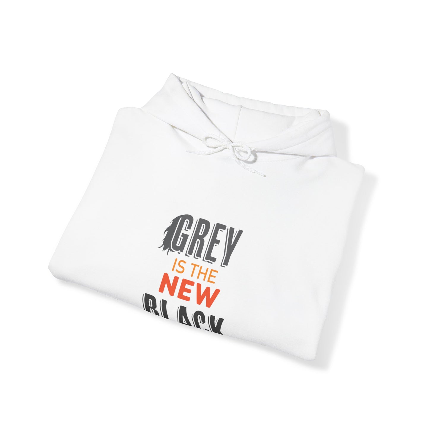 "Grey is The New Black" Heavy Blend™ Hoodie Sweatshirt (Unisex)