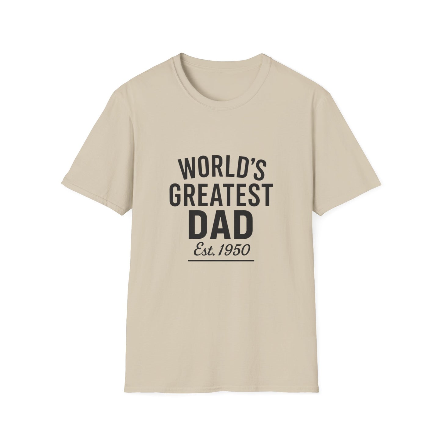 Vintage World's Greatest Dad Est 1950 Softstyle T-Shirt