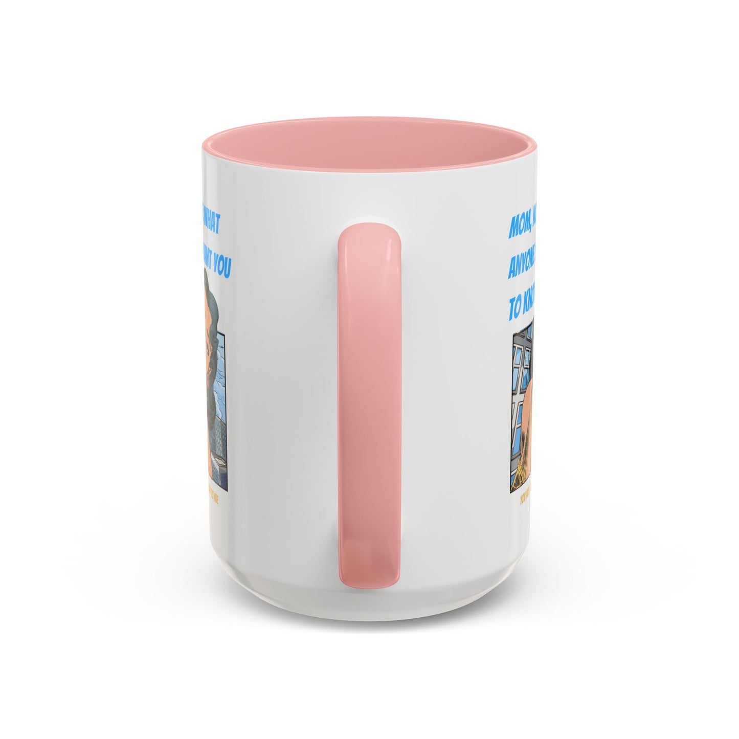 "Mom" Cartoon Accent Coffee Mug, 11 Oz and 15 Oz