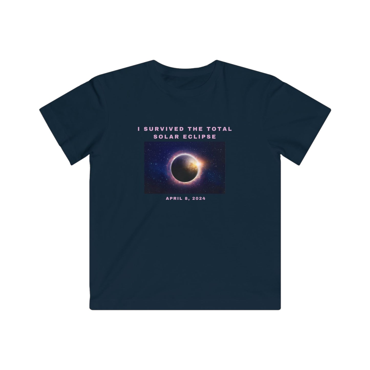 "I Survived The Total Solar Eclipse" Kids Fine Jersey Tee (Unisex)