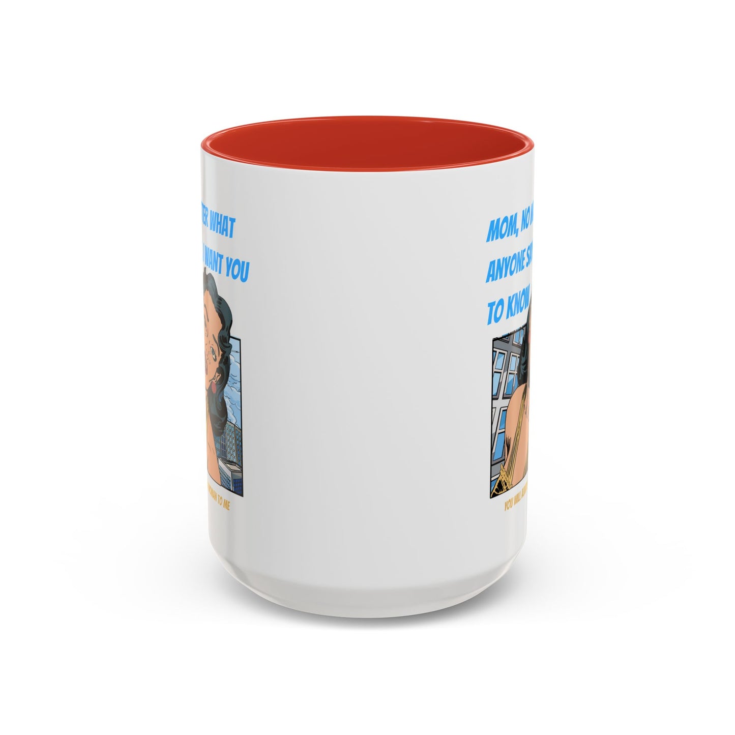 "Mom" Cartoon Accent Coffee Mug, 11 Oz and 15 Oz