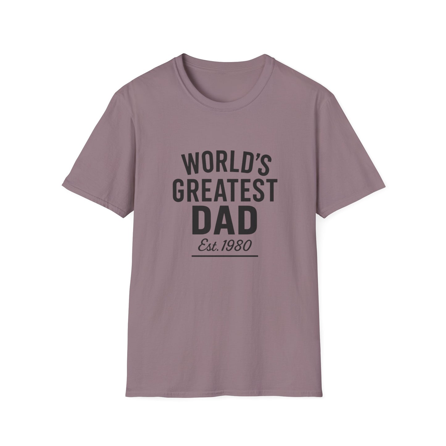 Vintage World's Greatest Dad Est 1980 Softstyle T-Shirt