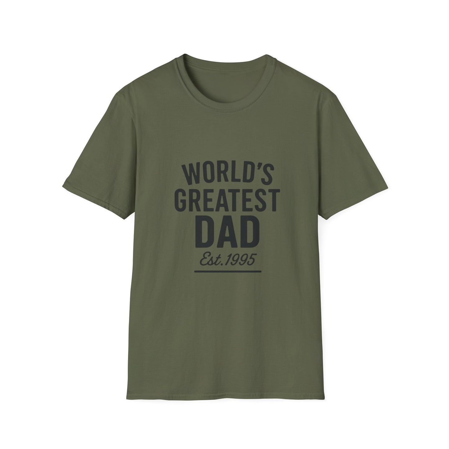 Vintage World's Greatest Dad Est 1995 Softstyle T-Shirt