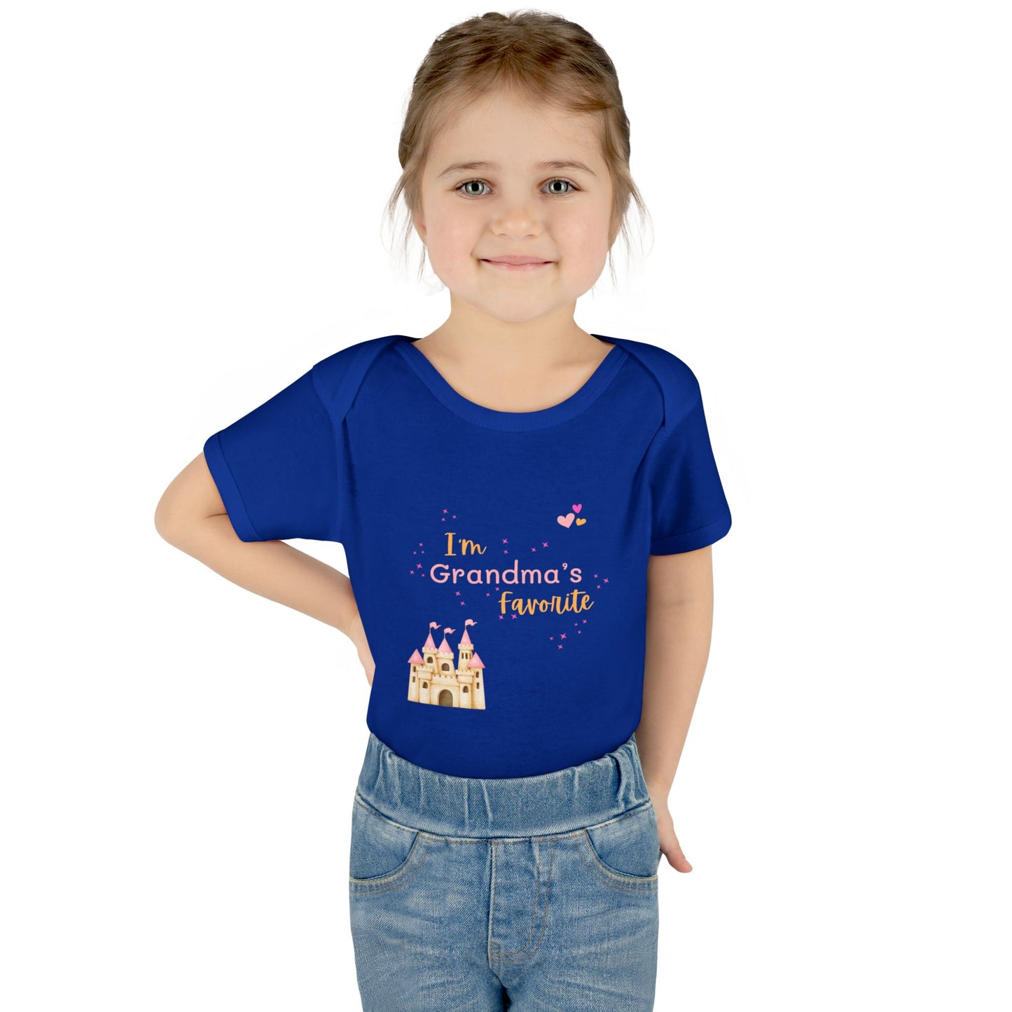 "I'm Grandma's Favorite" 100% Cotton Rib Infant Onesie (Unisex)