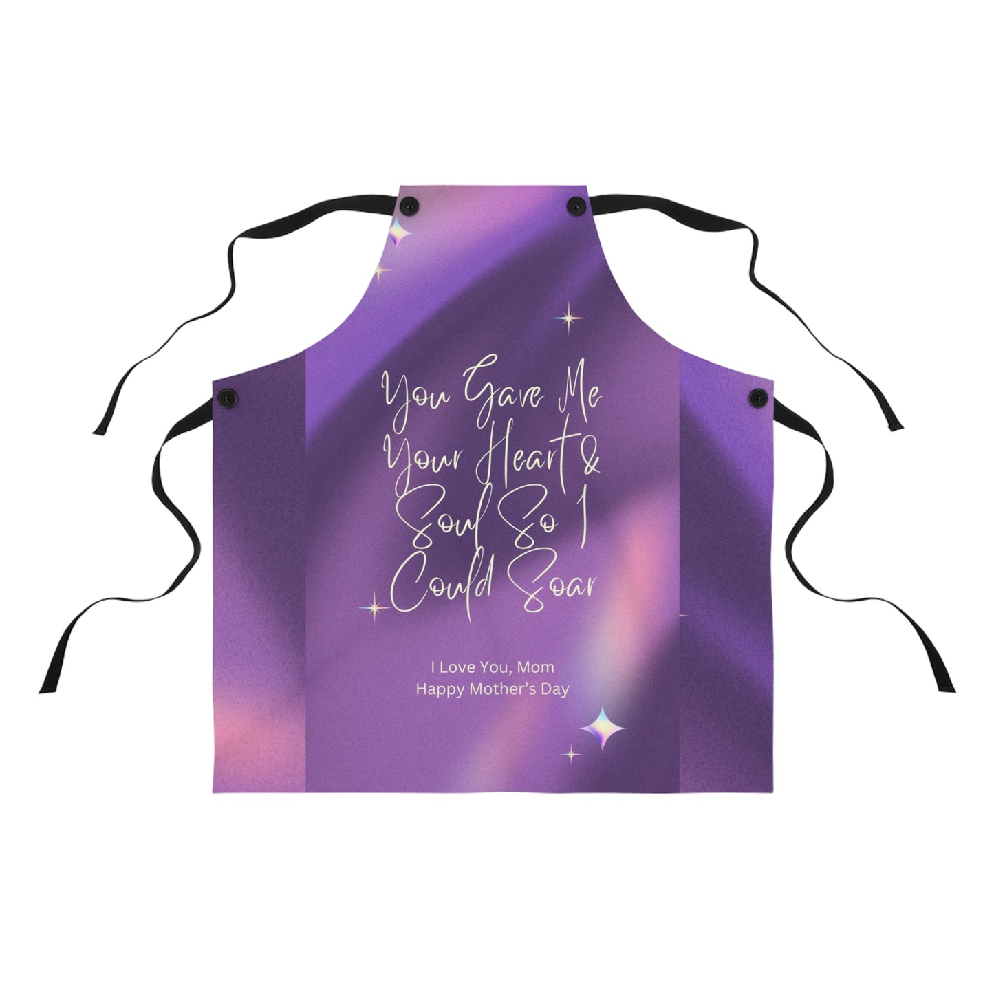 Purple Mother's Day Apron With Heartwarming Message
