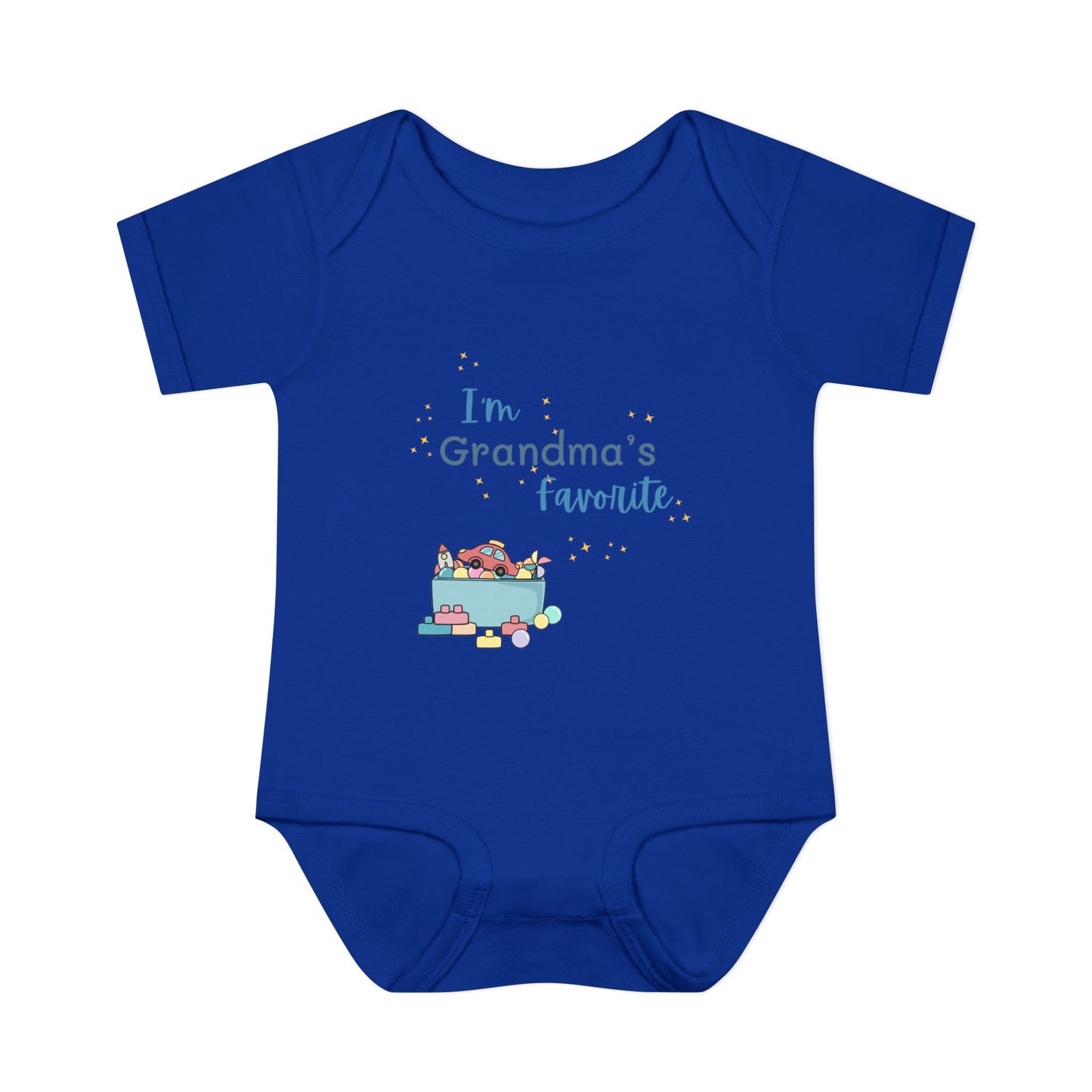 "I'm Grandma's Favorite" 100% Cotton Rib Infant Onesie (Unisex)