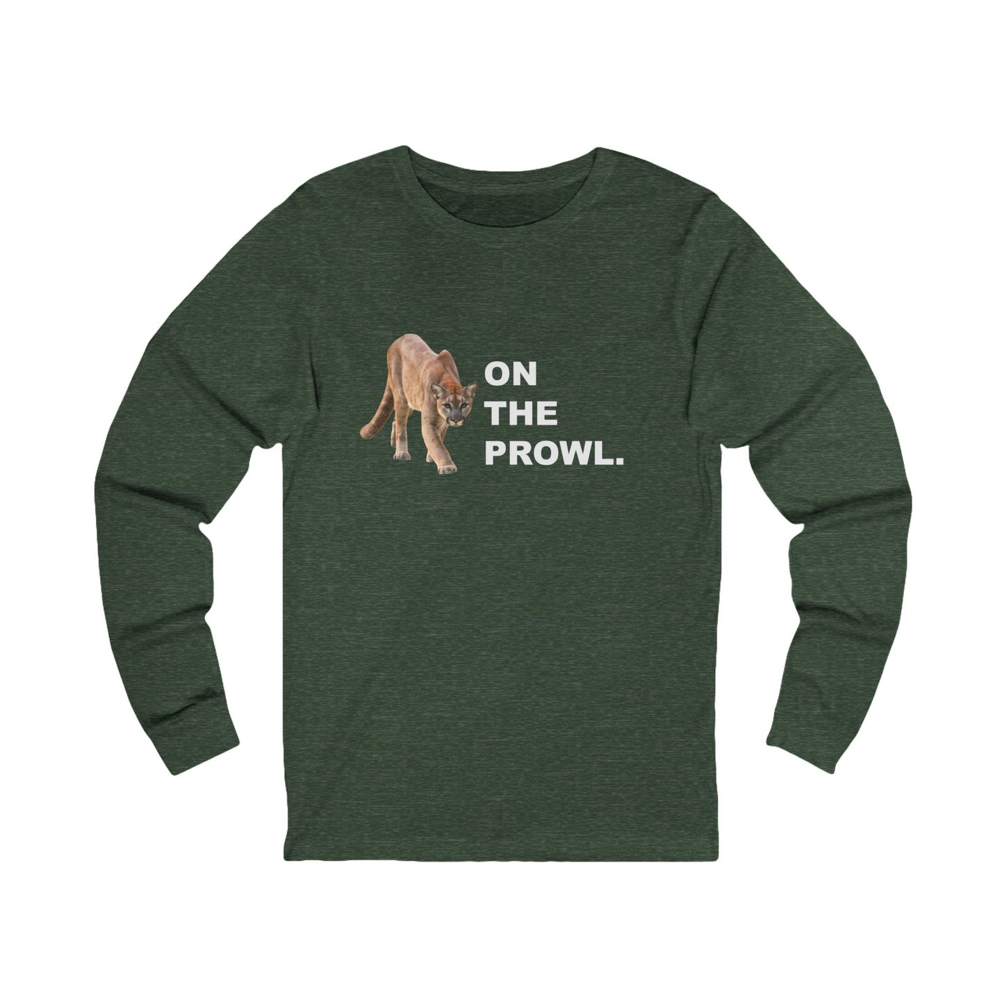 "On The Prowl" " 100% Cotton Women's Long Sleeve Crew Neck T-Shirt