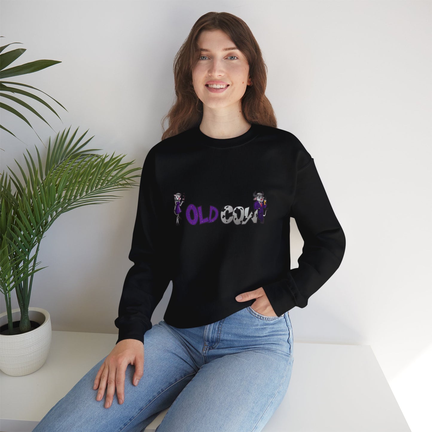 "Old Cow" Heavy Blend™ Crewneck Sweatshirt (Unisex)
