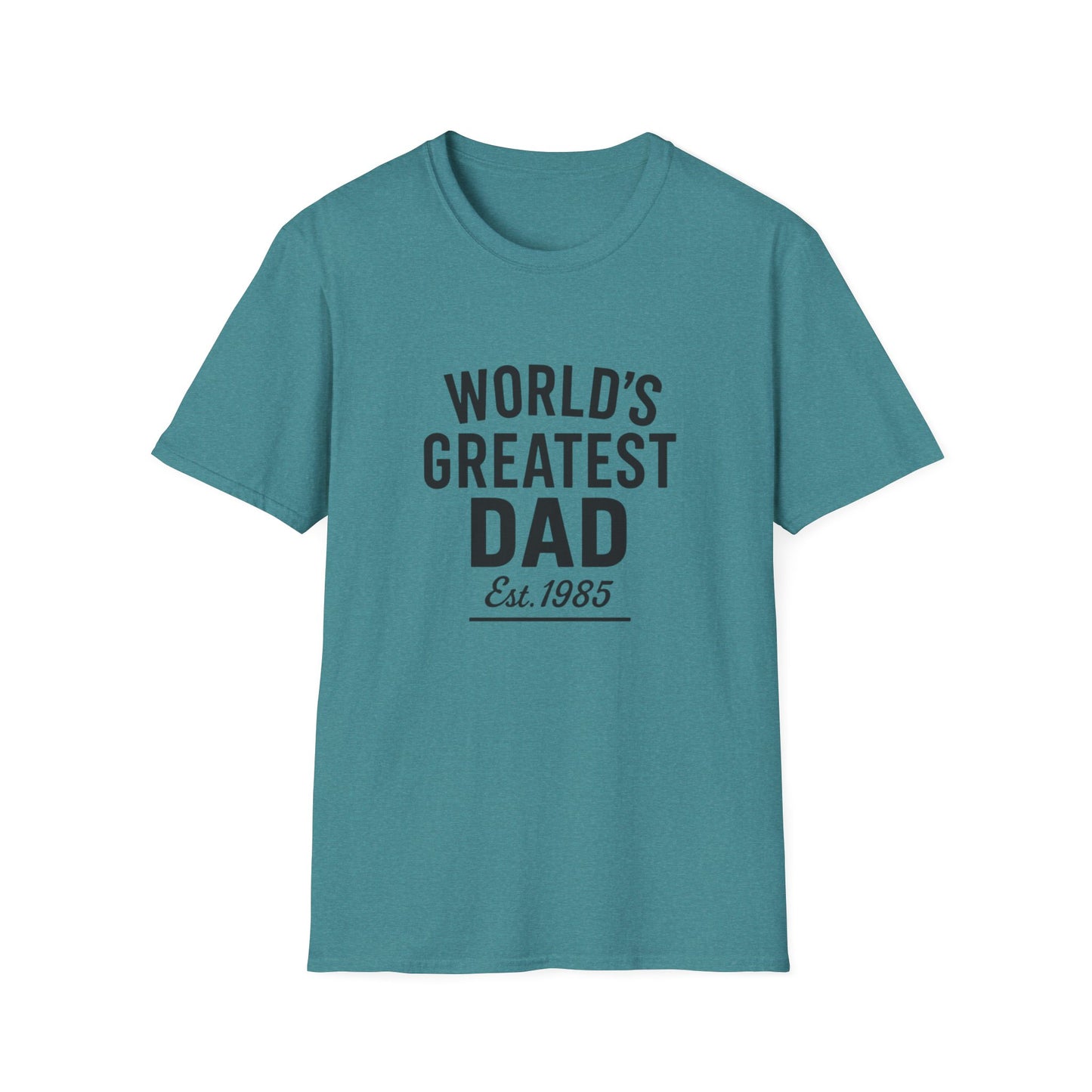 Vintage World's Greatest Dad Est 1985 Softstyle T-Shirt