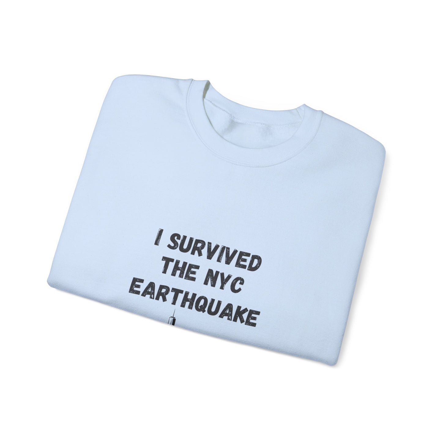 " I Survived The NYC Earthquake" Heavy Blend™ Crewneck Sweatshirt (Unisex)