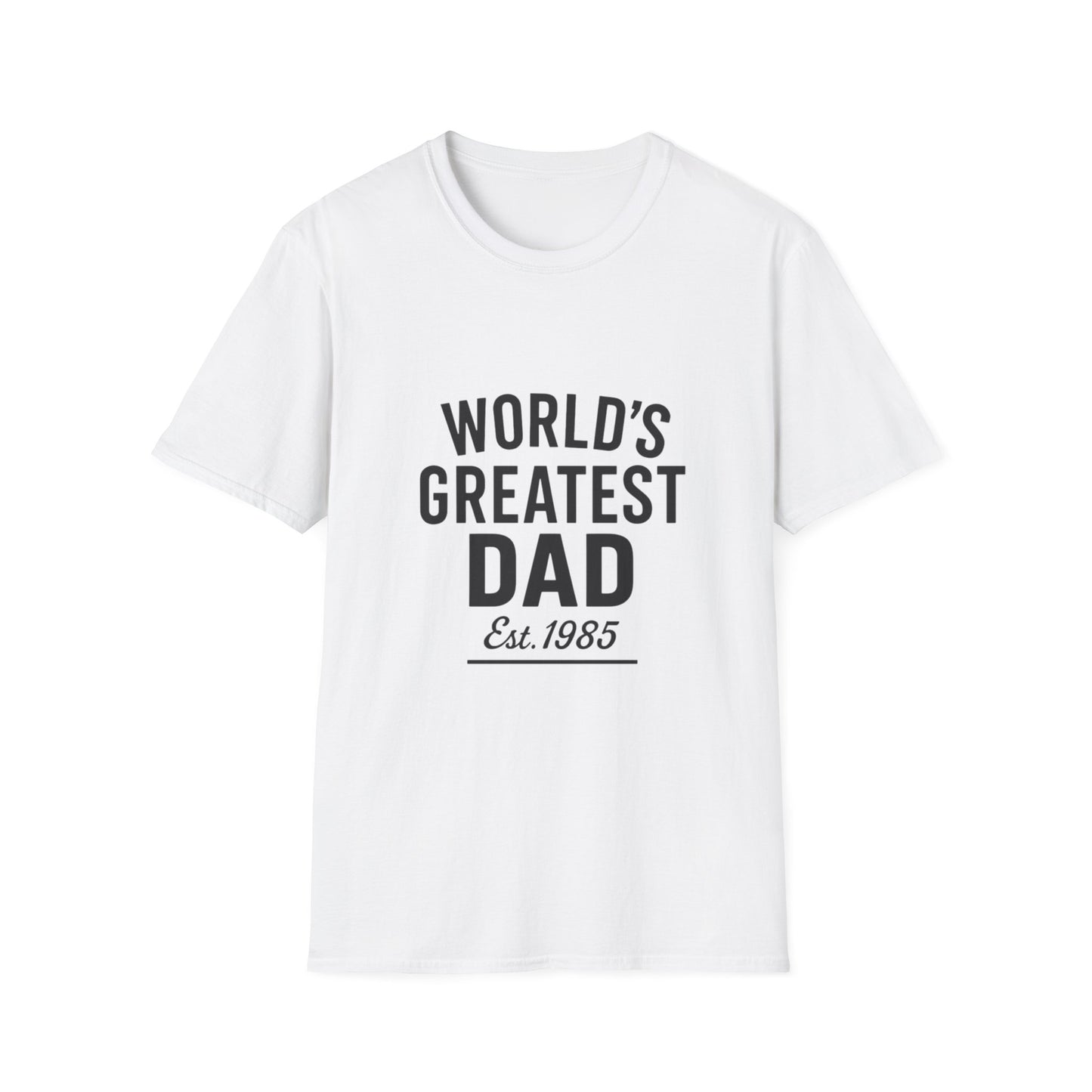 Vintage World's Greatest Dad Est 1955 Softstyle T-Shirt
