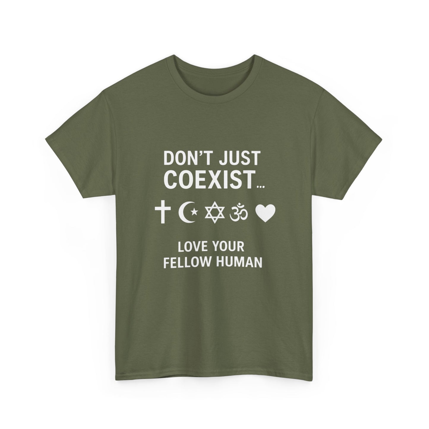 Love Your Fellow Human 100% Cotton Unisex Tee - Pro Love Message T-Shirt