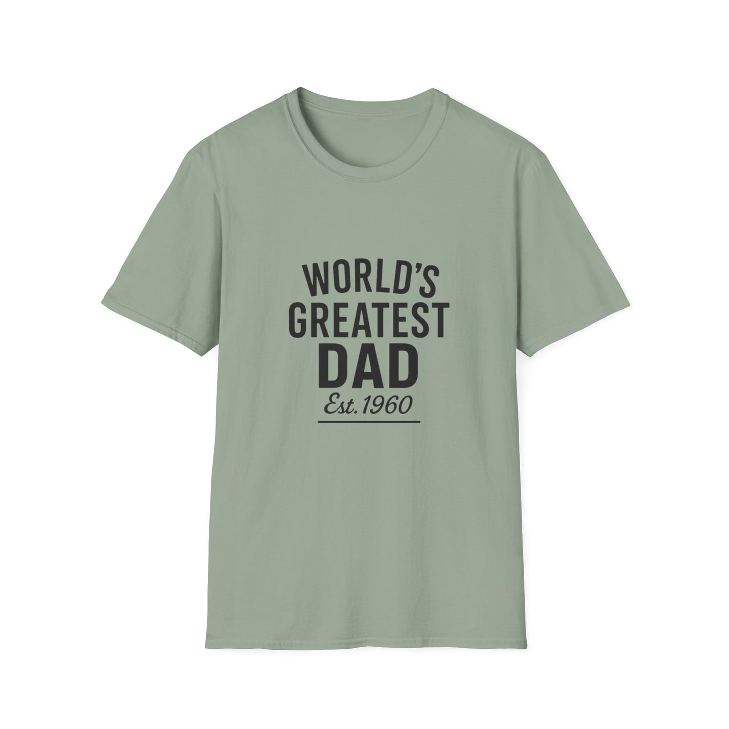 Vintage World's Greatest Dad Est 1960 Softstyle T-Shirt