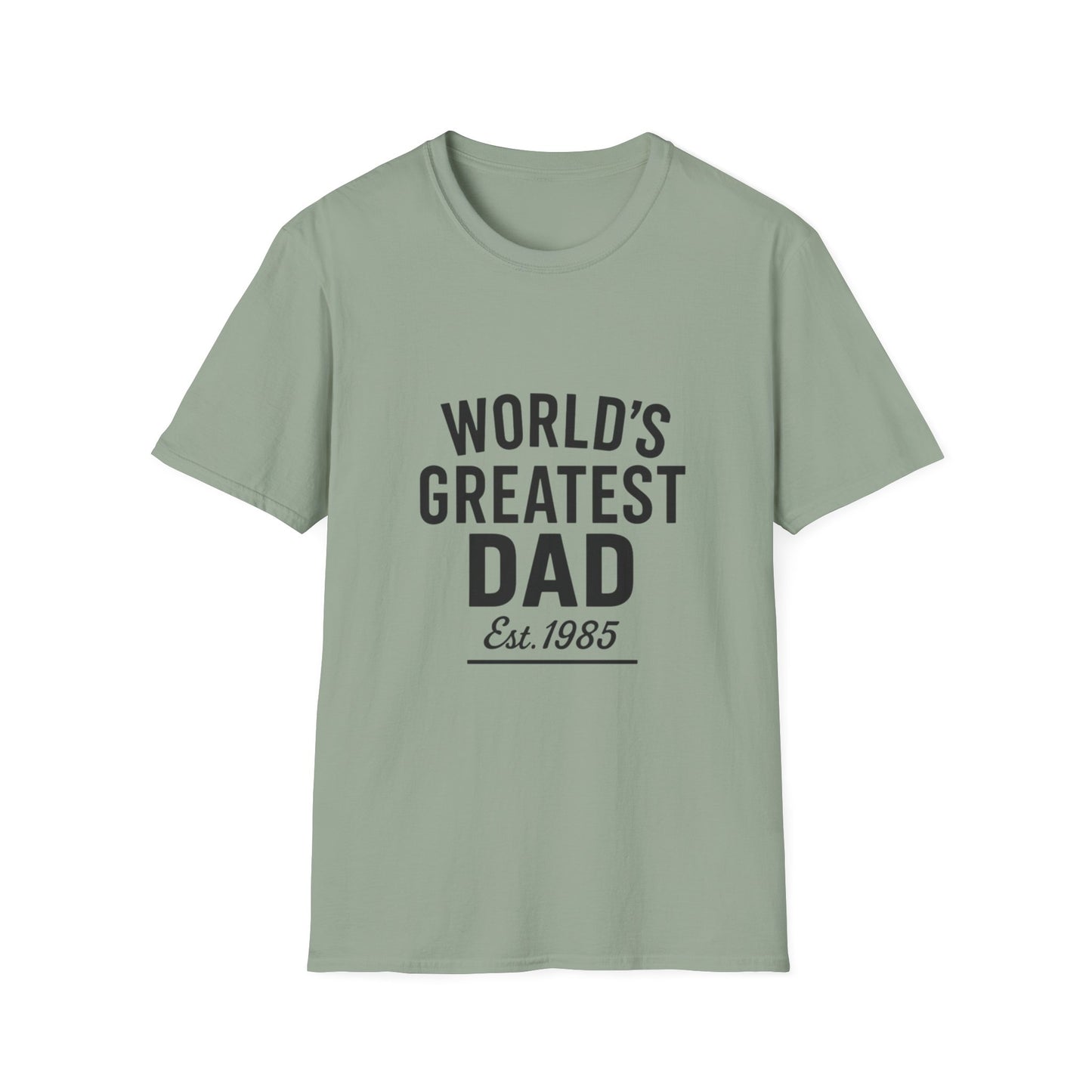 Vintage World's Greatest Dad Est 1955 Softstyle T-Shirt