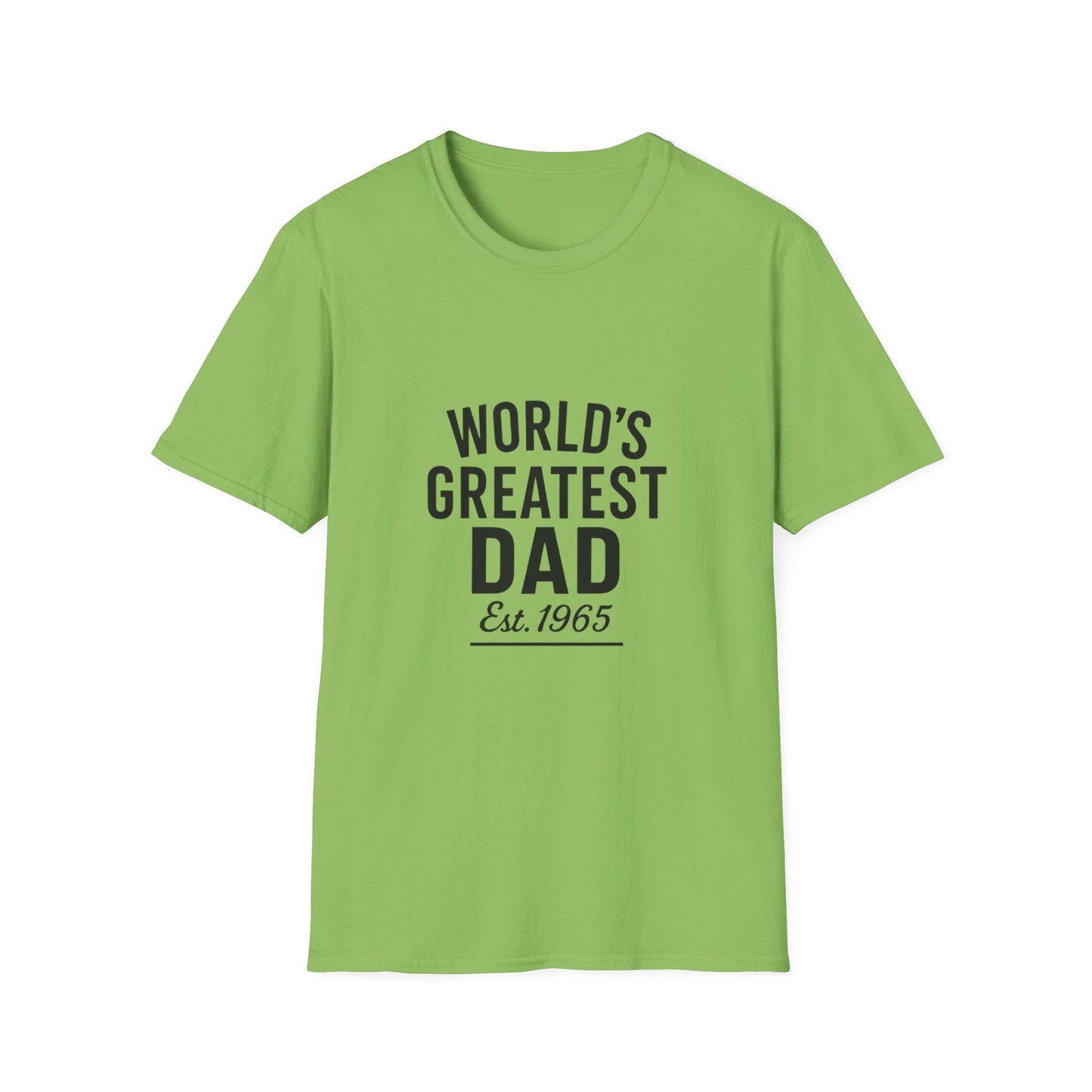 Vintage World's Greatest Dad Est 1965 Softstyle T-Shirt