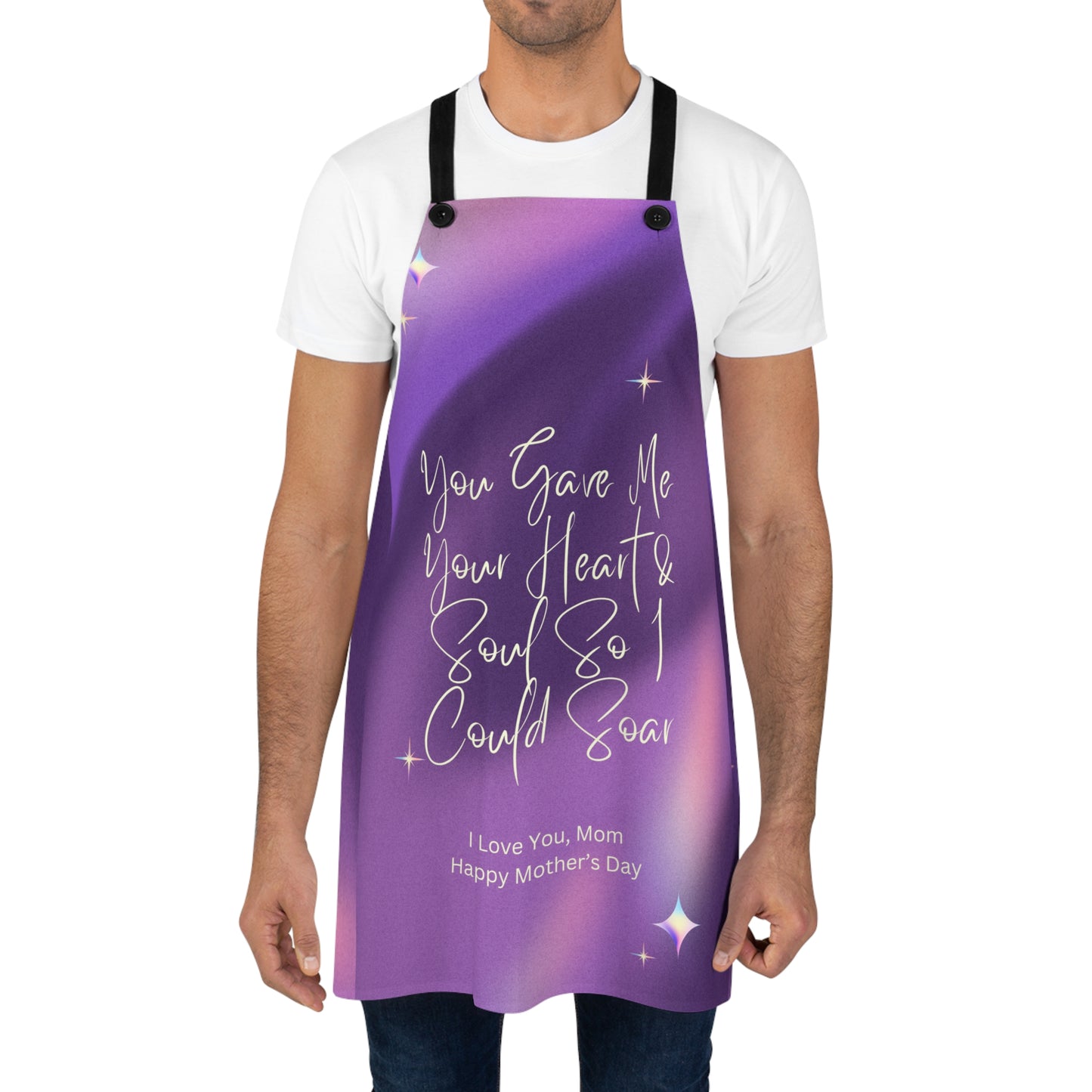 Purple Mother's Day Apron With Heartwarming Message