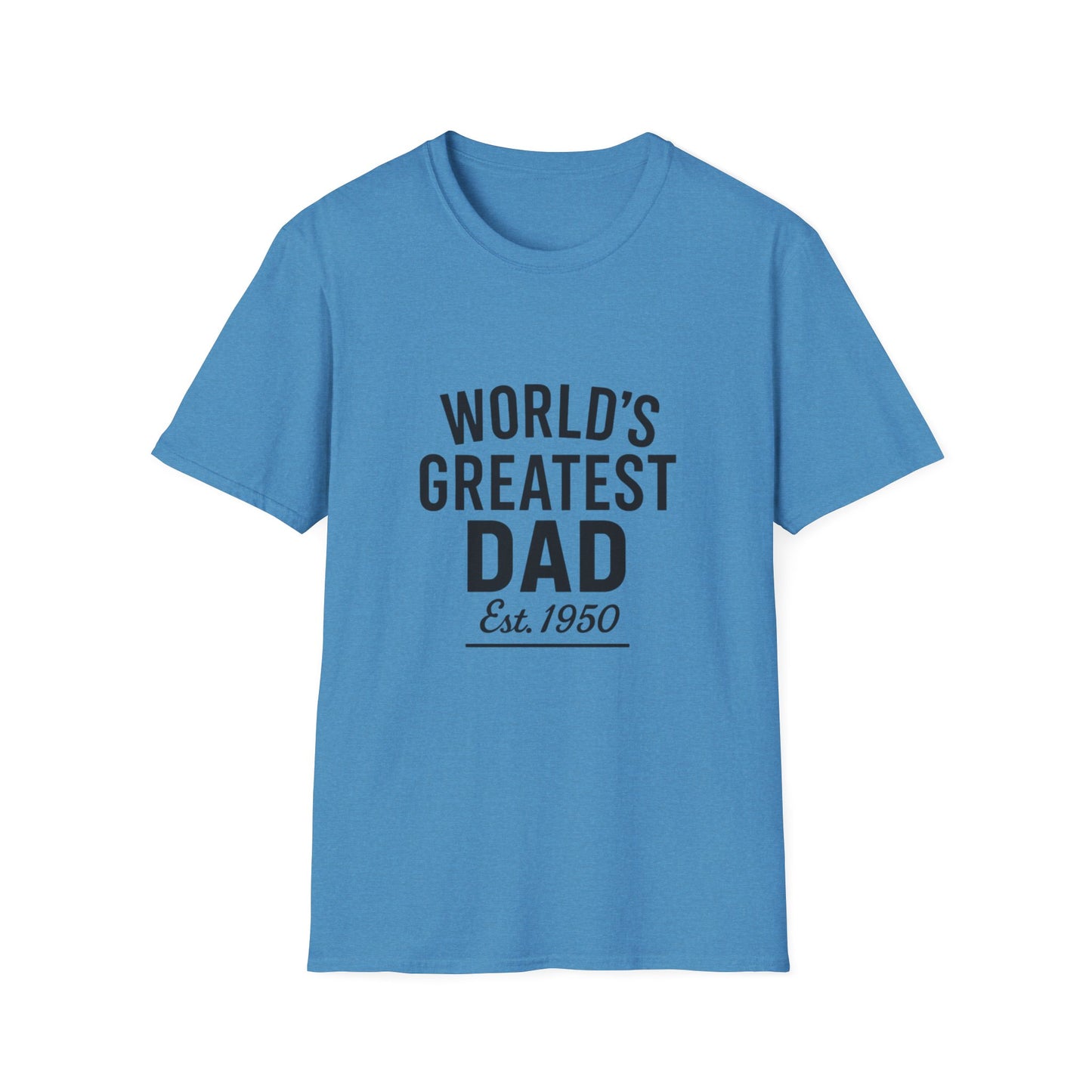 Vintage World's Greatest Dad Est 1950 Softstyle T-Shirt