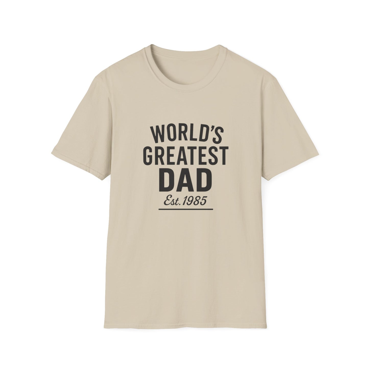 Vintage World's Greatest Dad Est 1985 Softstyle T-Shirt