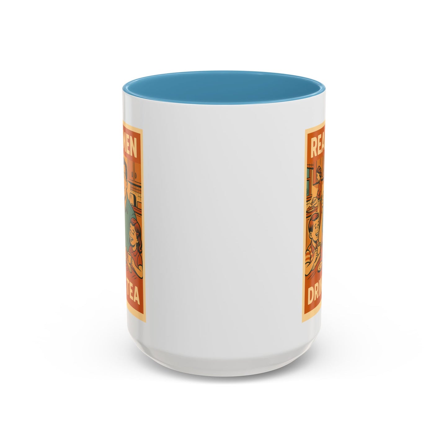 "Real Men Drink Tea" Cartoon Accent Coffee Mug, 11oz and 15 Oz