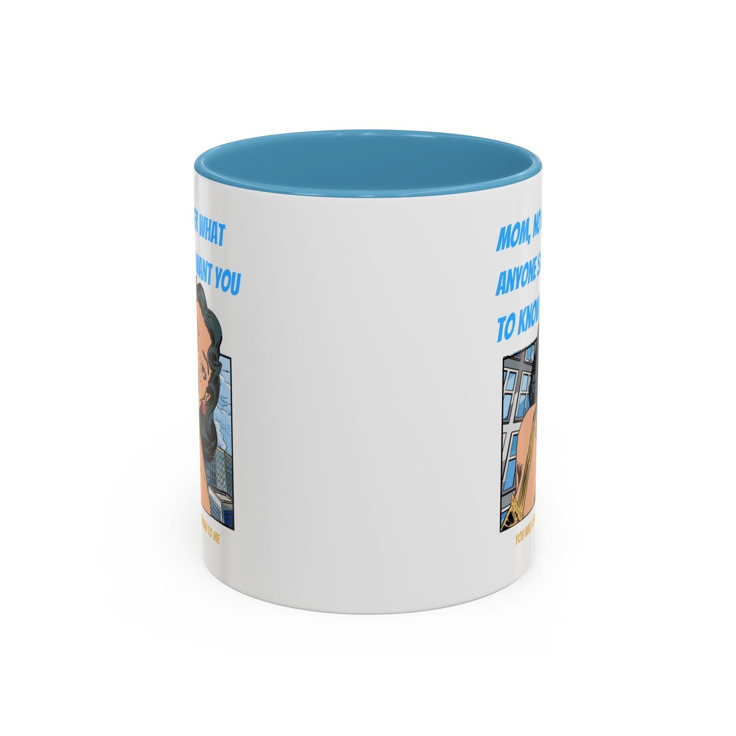 "Mom" Cartoon Accent Coffee Mug, 11 Oz and 15 Oz